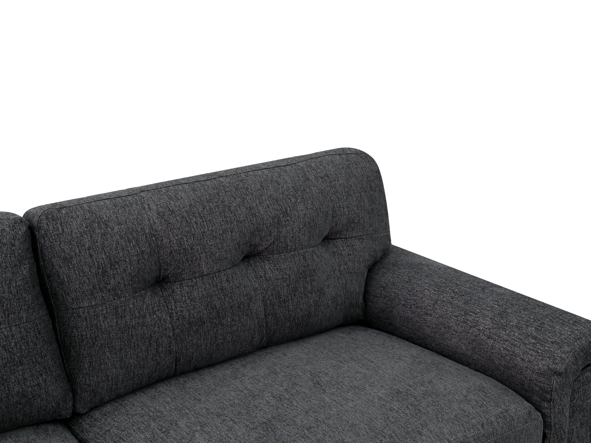 Darien 3 Seater Sofa - Dark Grey - Image 4