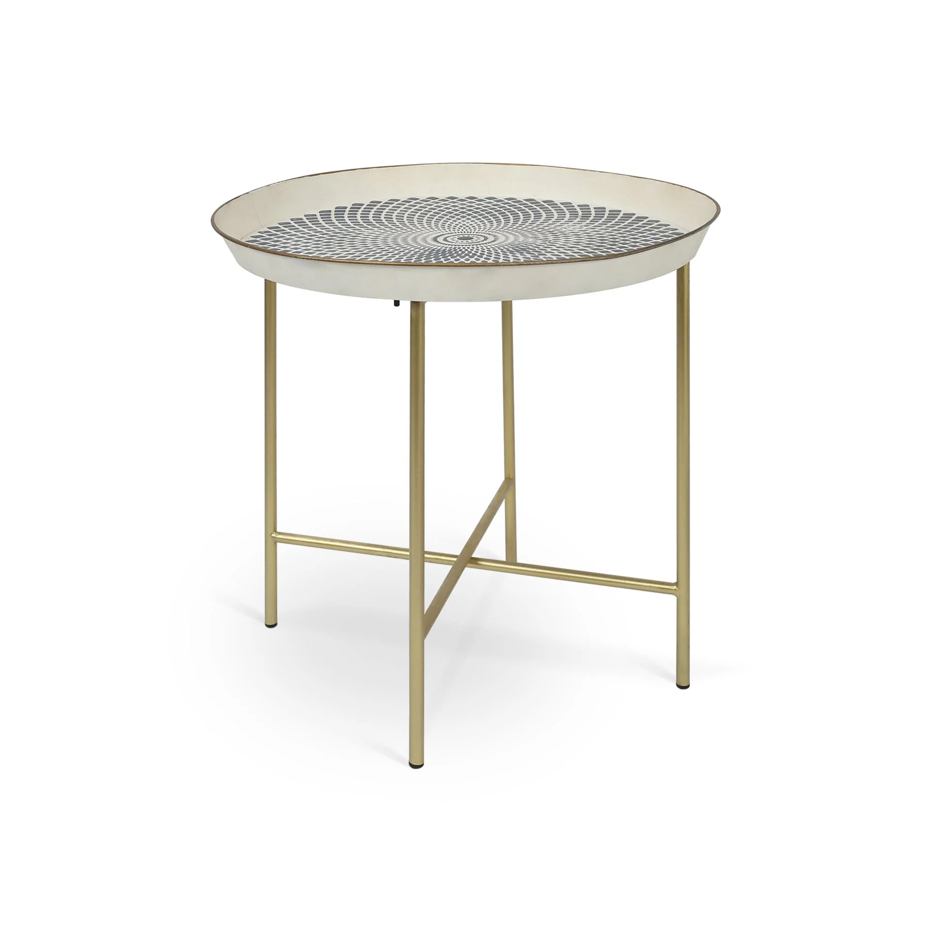 Designer Side Table Round White