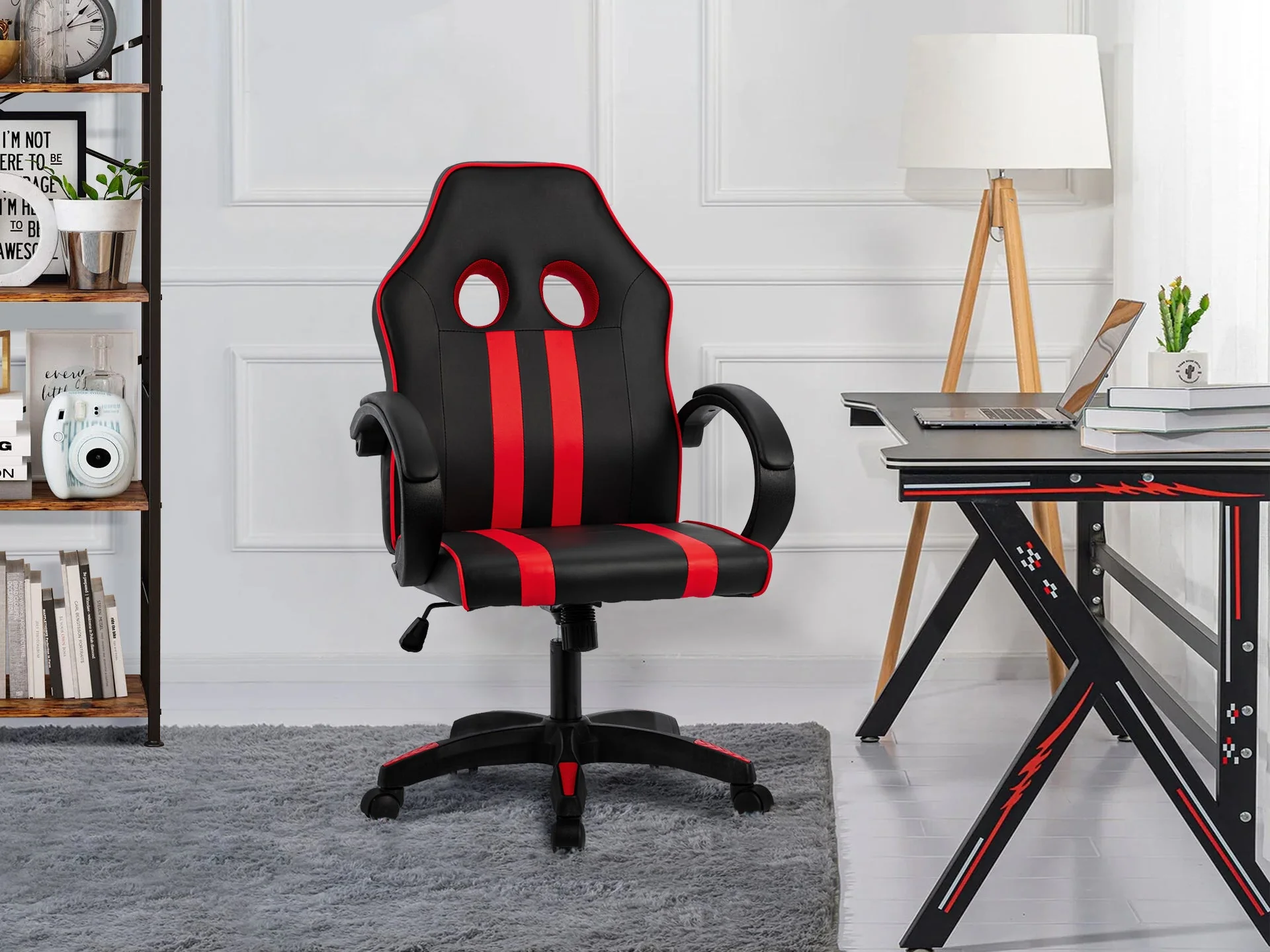 Detroit Gaming Chair - Black + Red - Image 2