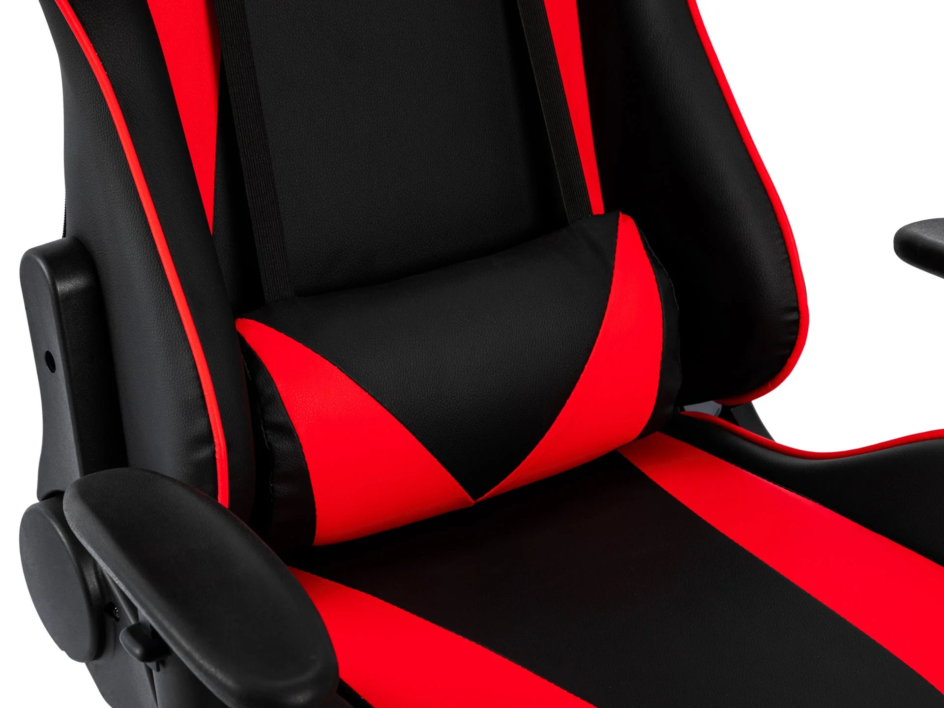 Detroit Gaming Chair with Footrest - Black + Red - Image 6