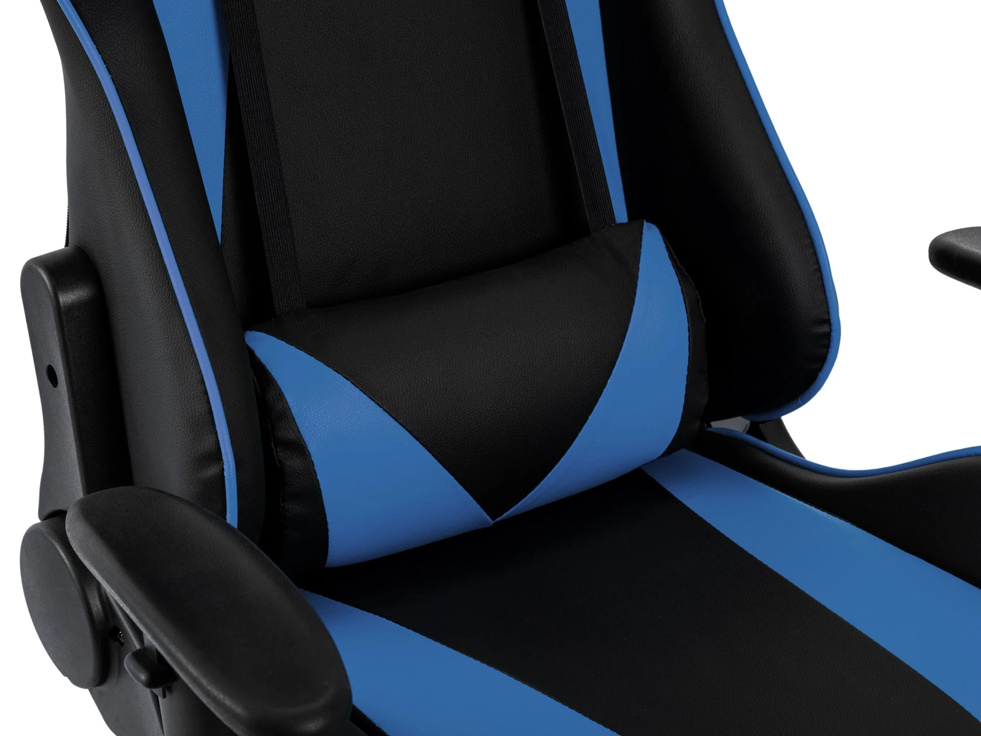 Detroit Gaming Chair with Footrest - Blue + Black - Image 6