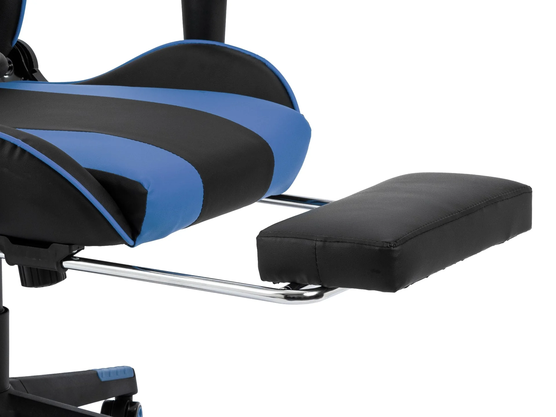 Detroit Gaming Chair with Footrest - Blue + Black - Image 9