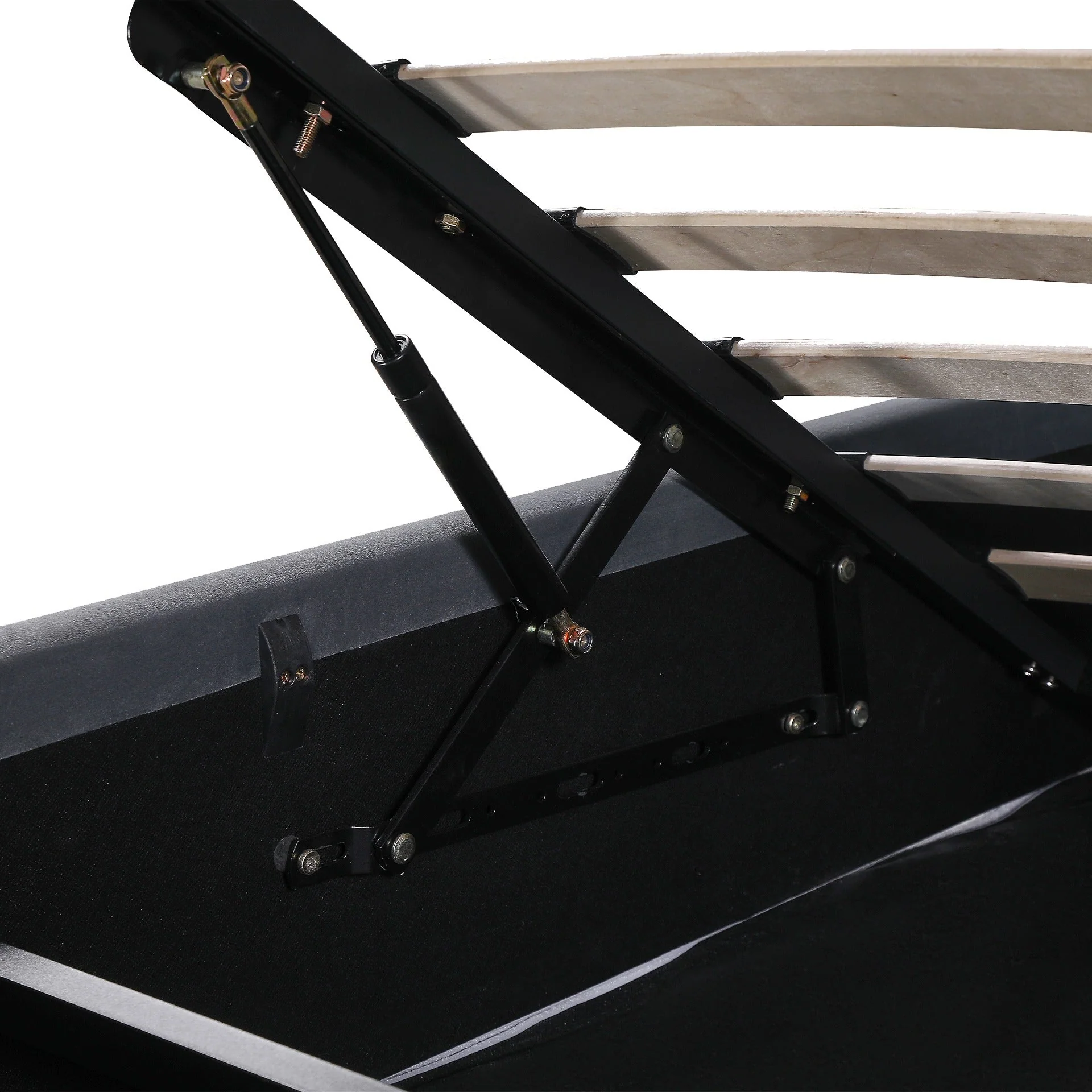 Dima Velvet Queen Gas Lift Bed Frame - Grey - Image 13