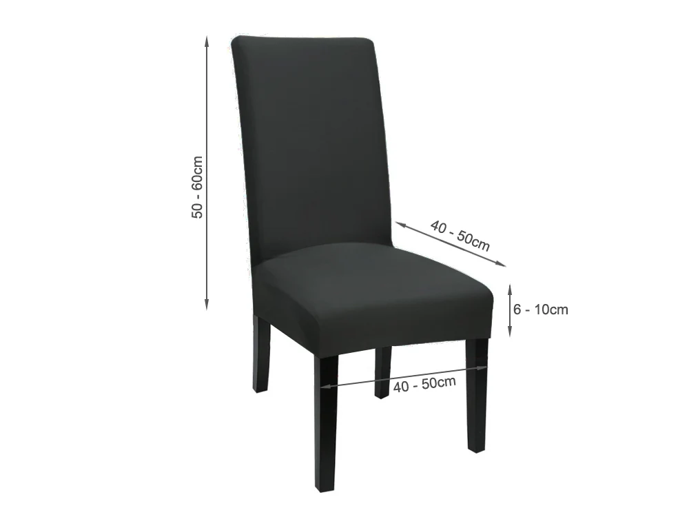 Dining Chair Cover - Set of 4 - Black - Image 5