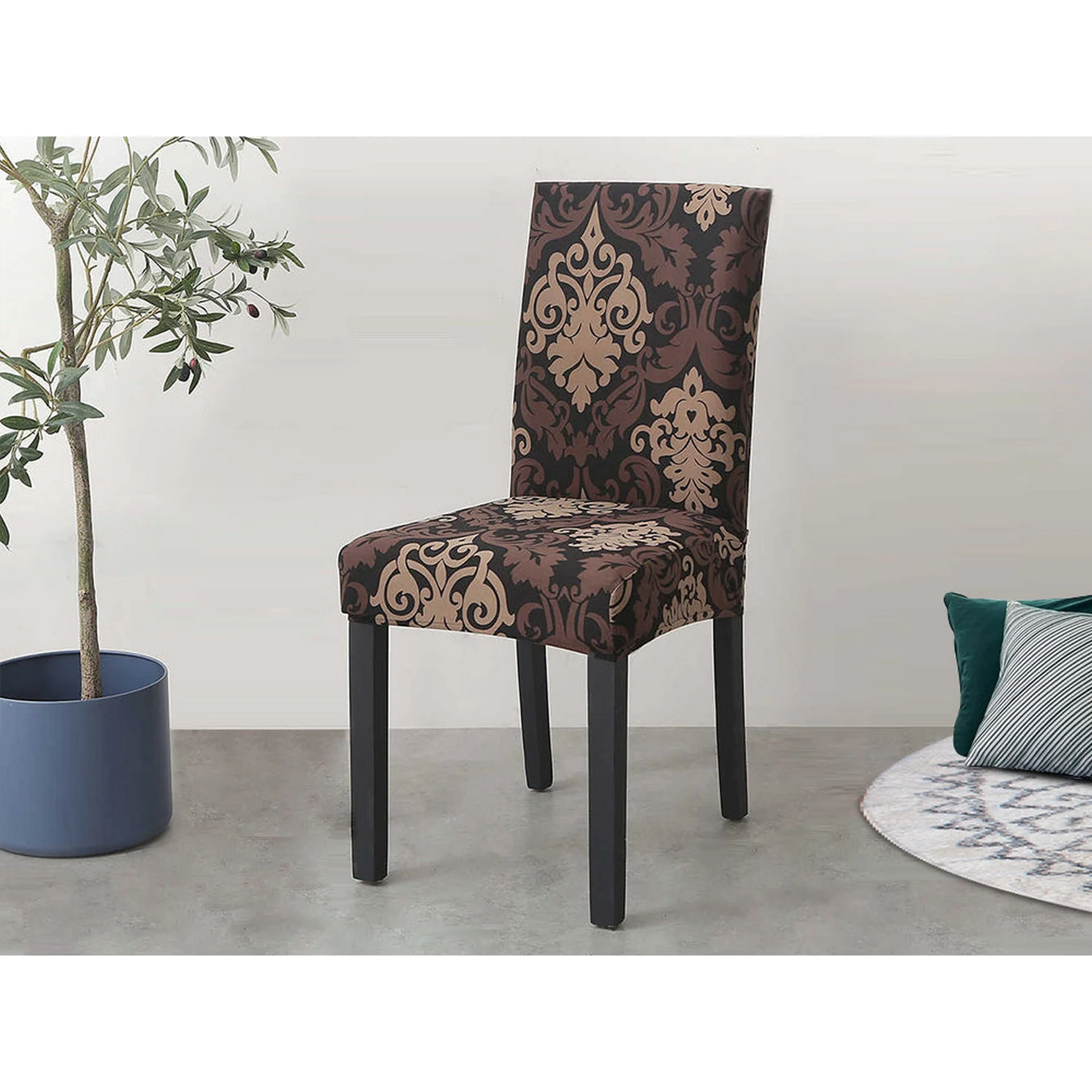 Dining Chair Cover - Set of 4 - Floral - Image 4