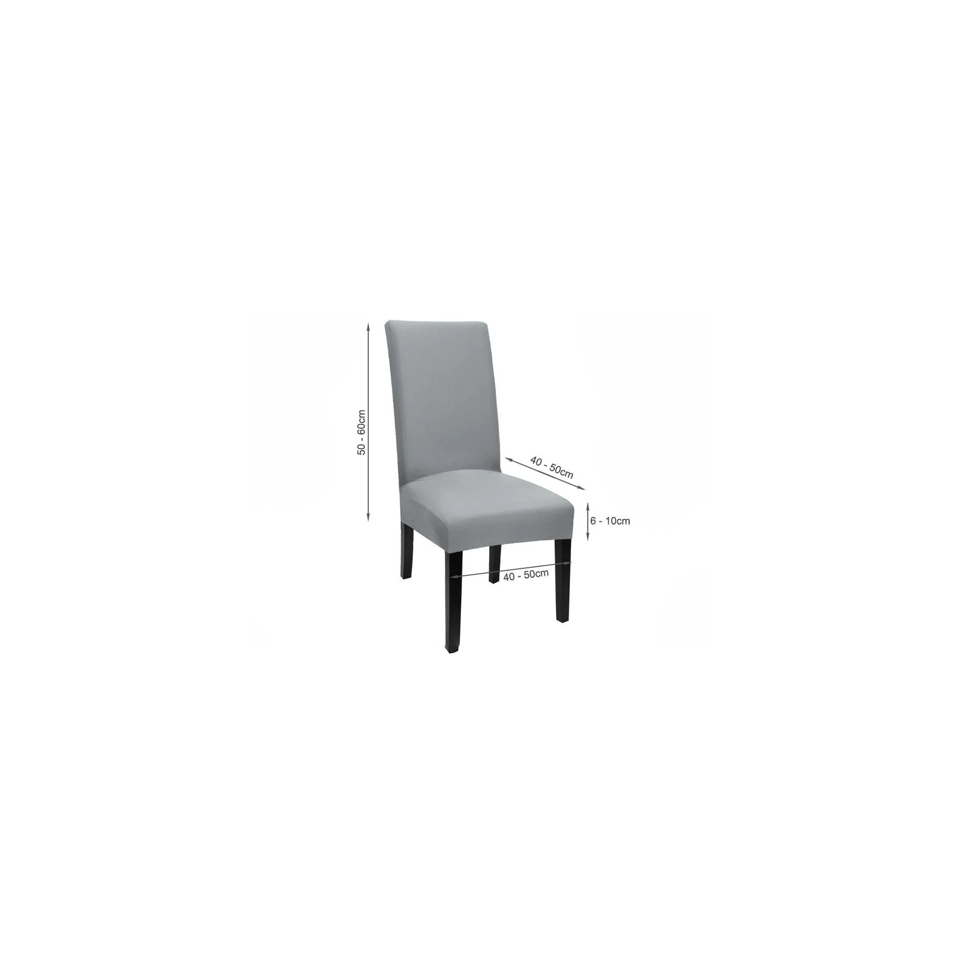 Dining Chair Cover - Set of 4 - Grey - Image 3