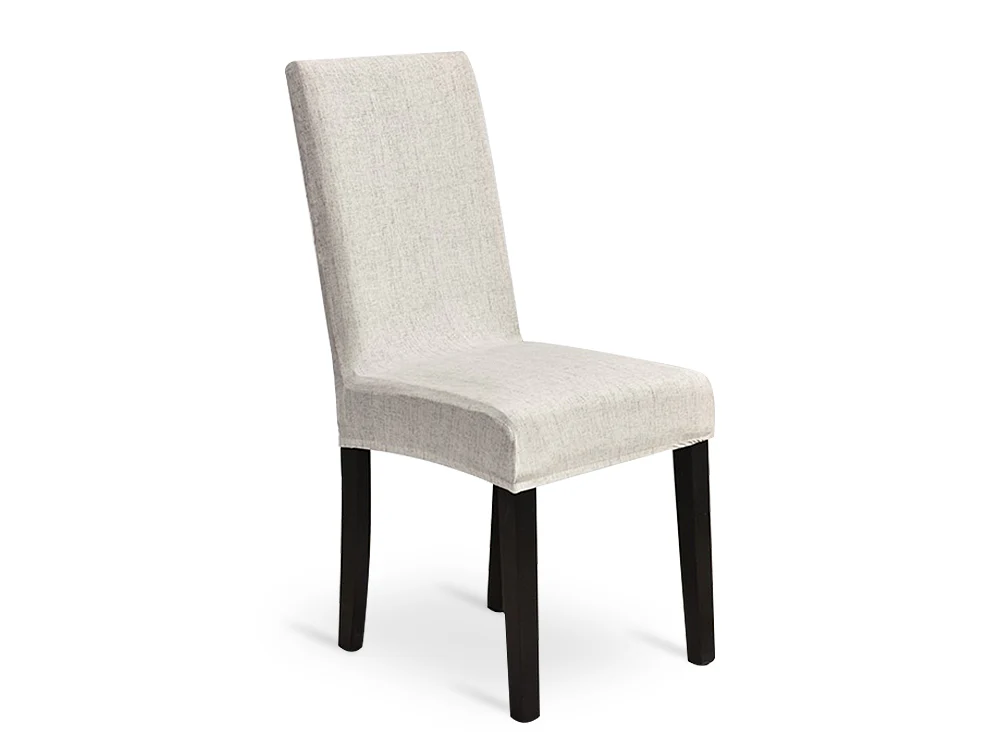 Dining Chair Cover - Set of 4 - Light Grey - Image 4