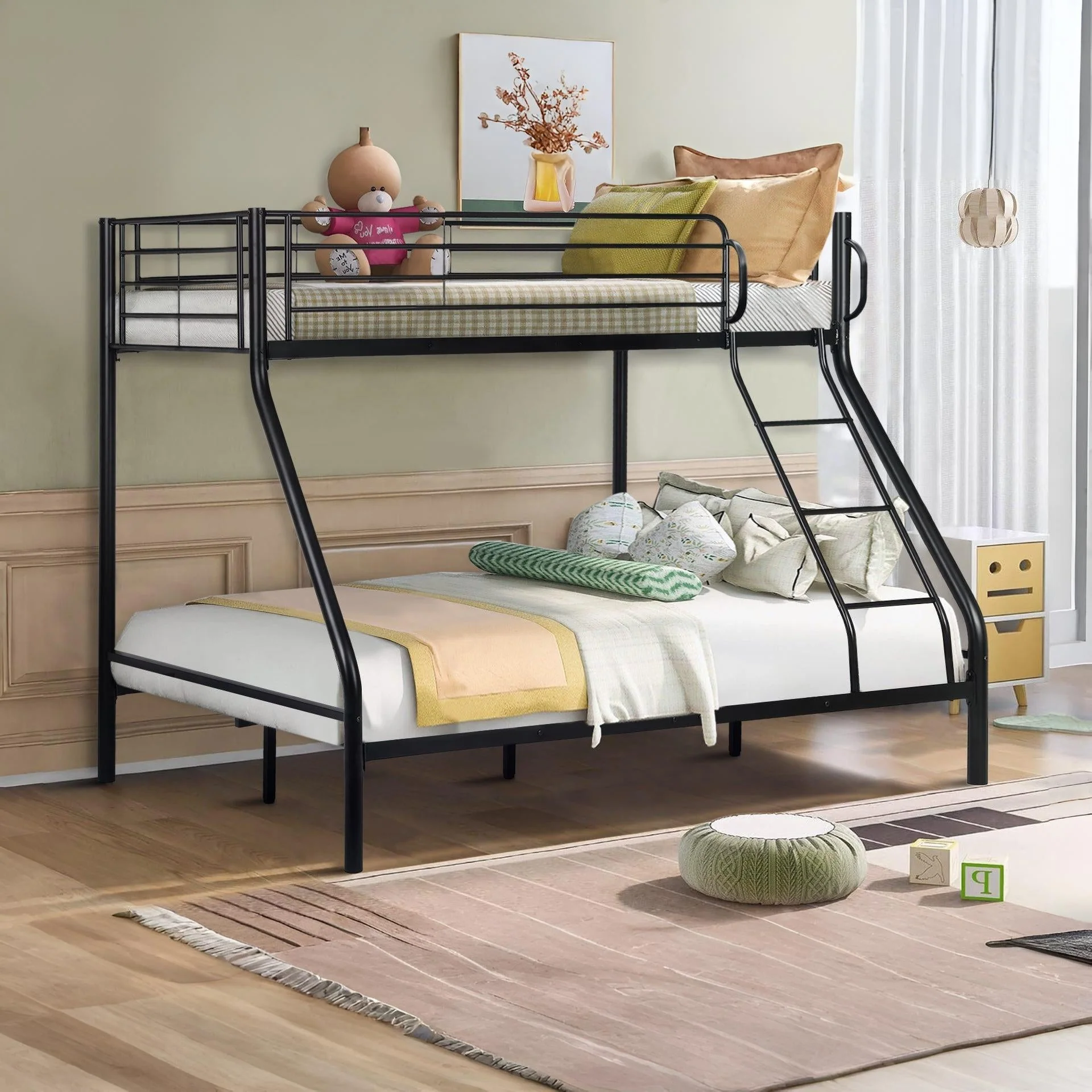 Dobson Metal Triple Bunk Bed - Black - Image 5