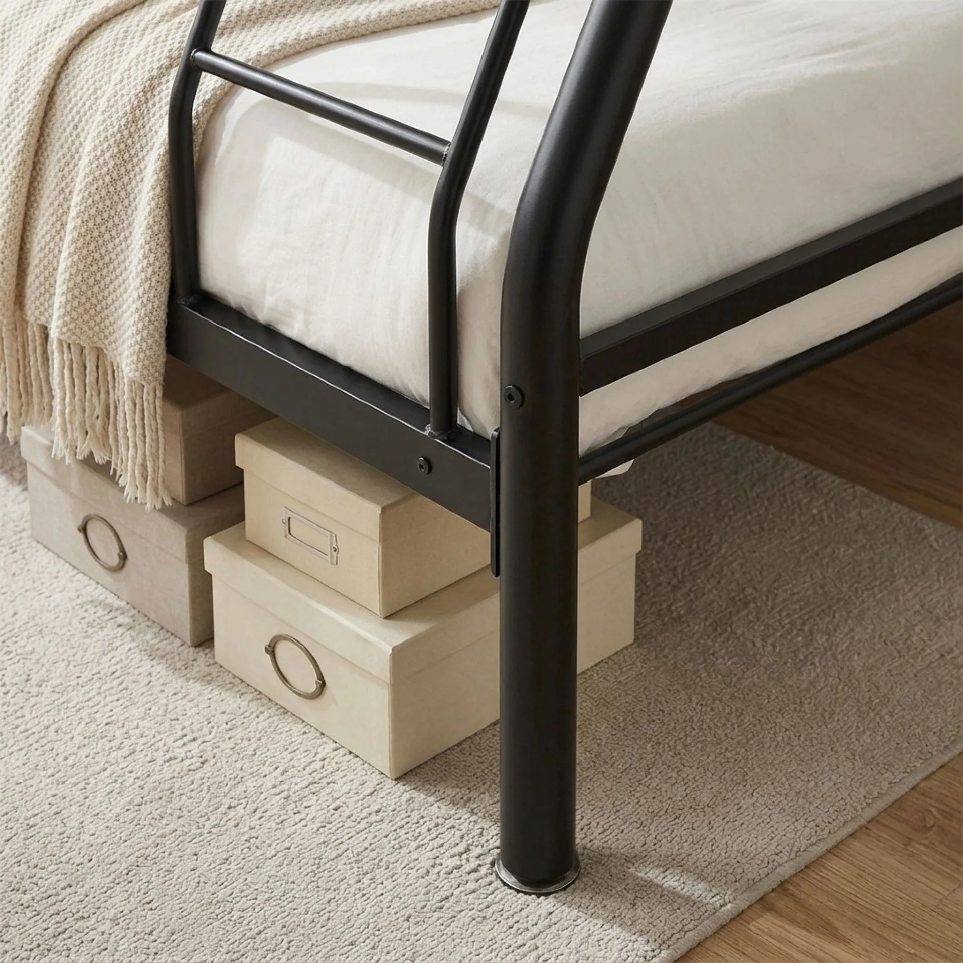 Dobson Metal Triple Bunk Bed - Black - Image 7