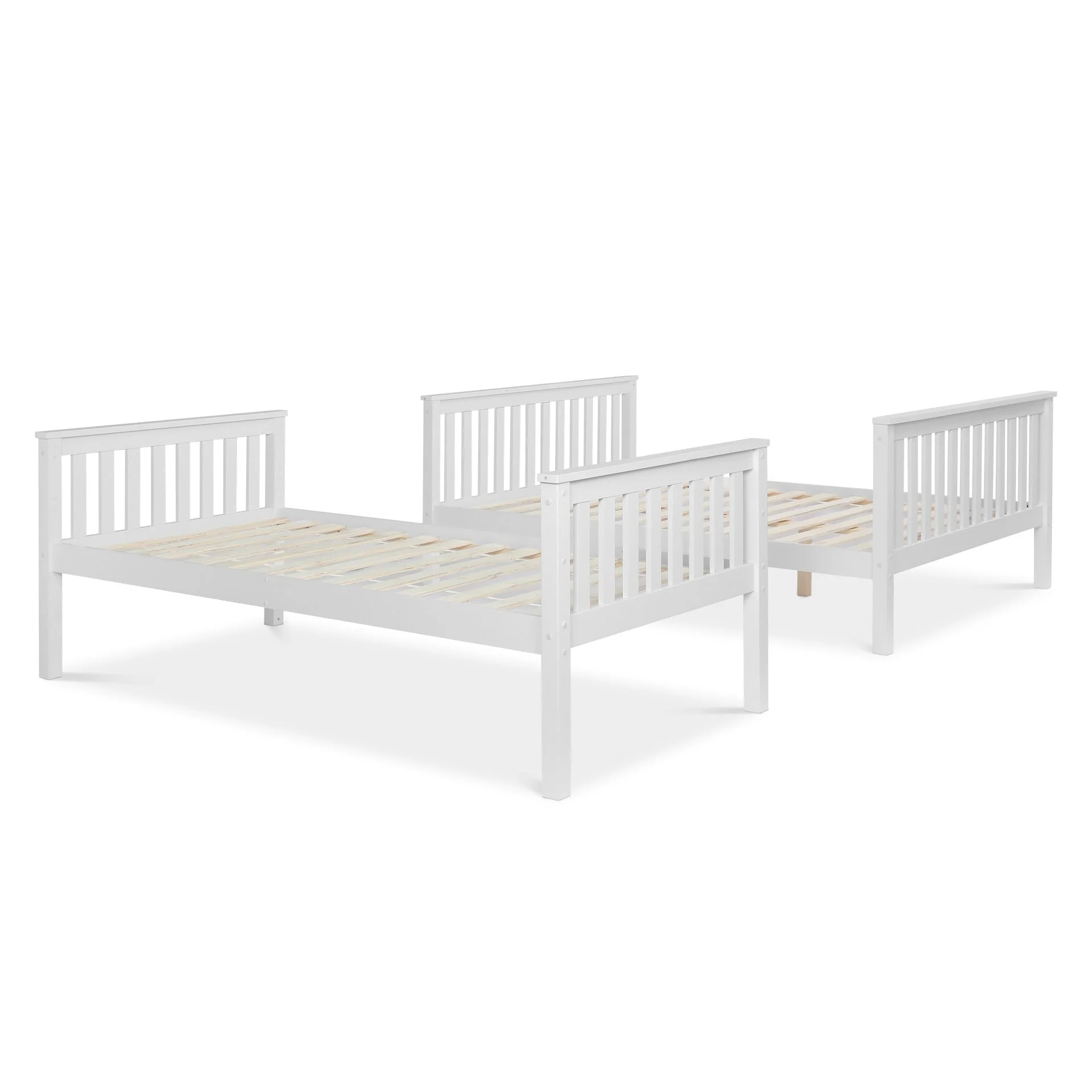 Dome Wooden Triple Bunk Bed - White - Image 5