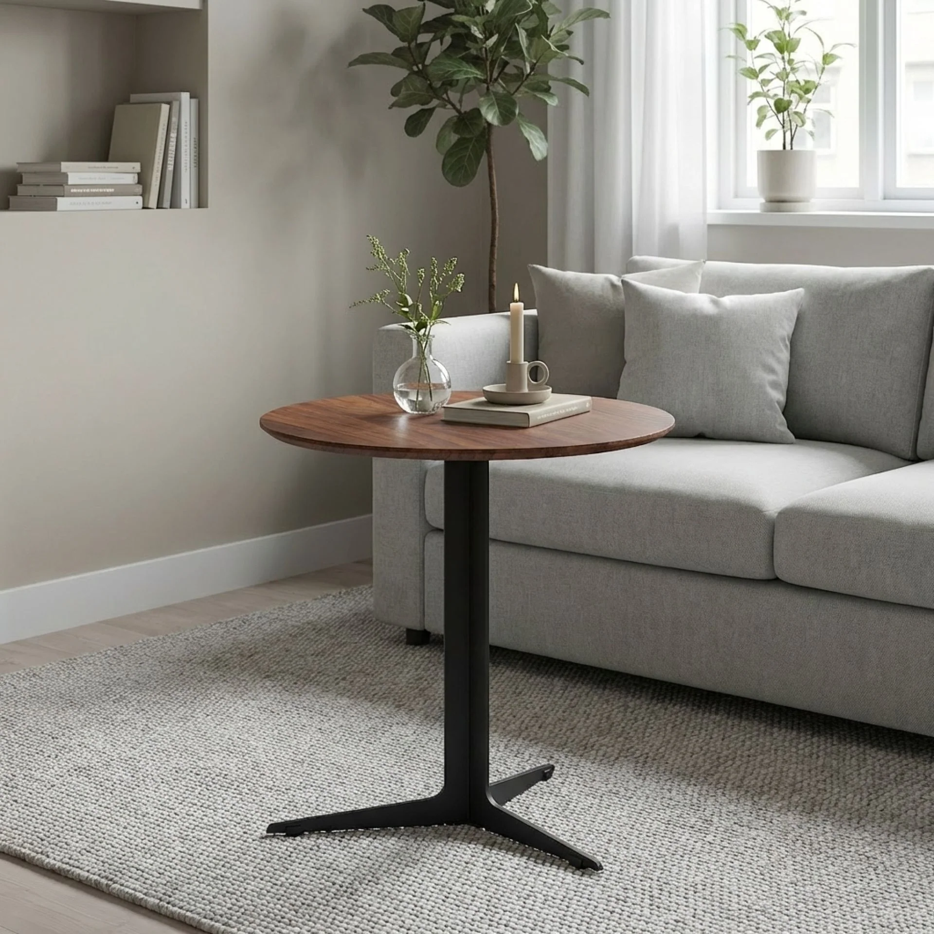 Donna Coffee Table 50cm - Brown + Black - Image 5