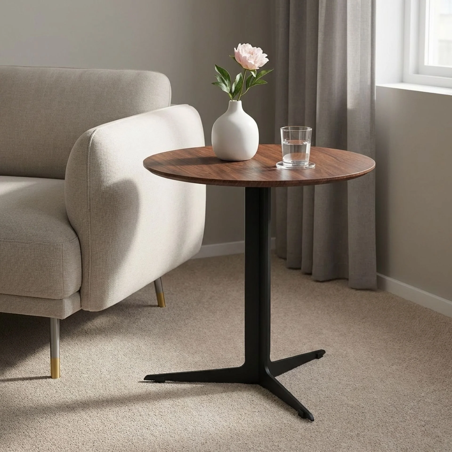 Donna Coffee Table 50cm - Brown + Black - Image 6