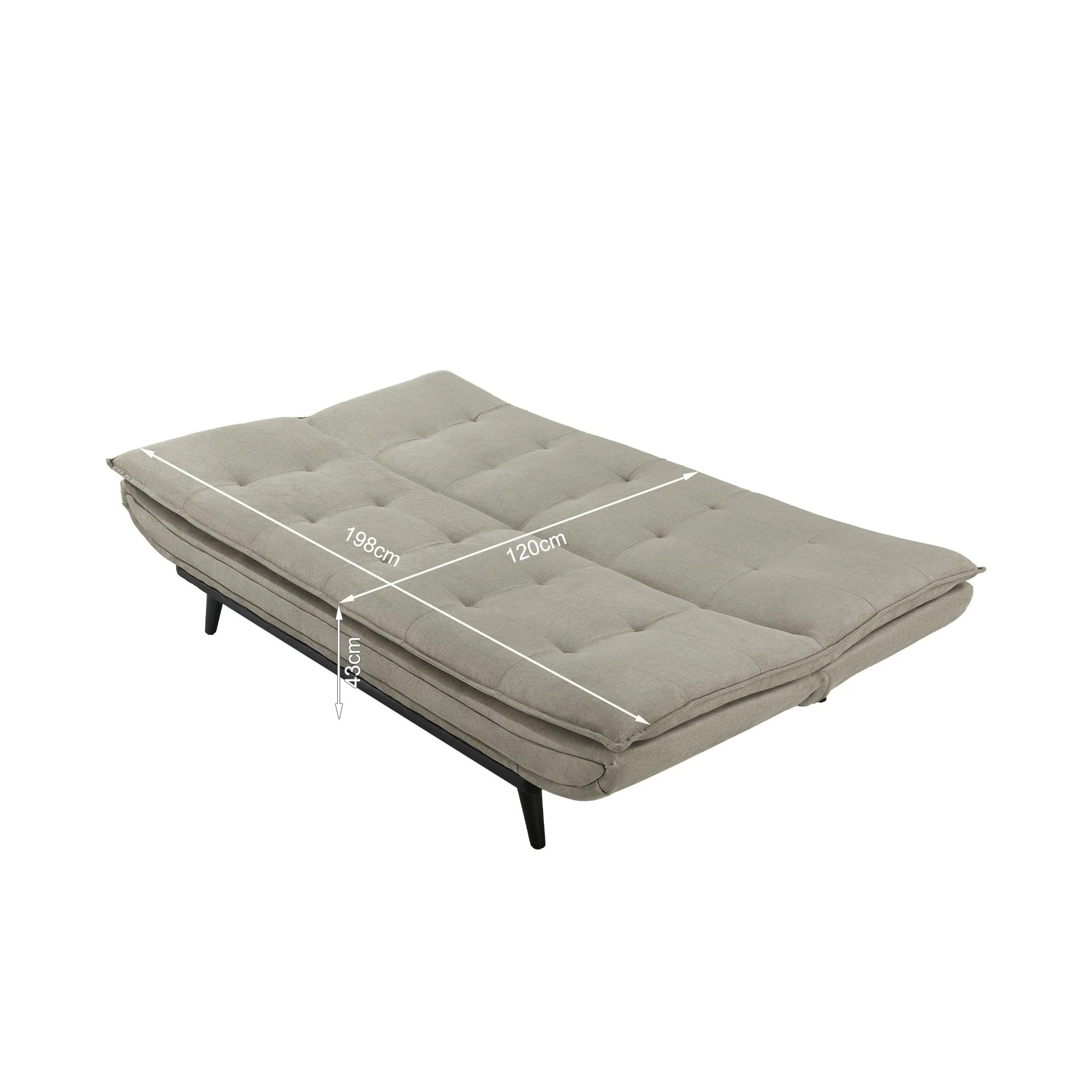 Dorking 3 Seater Sofa Bed - Taupe - Image 16