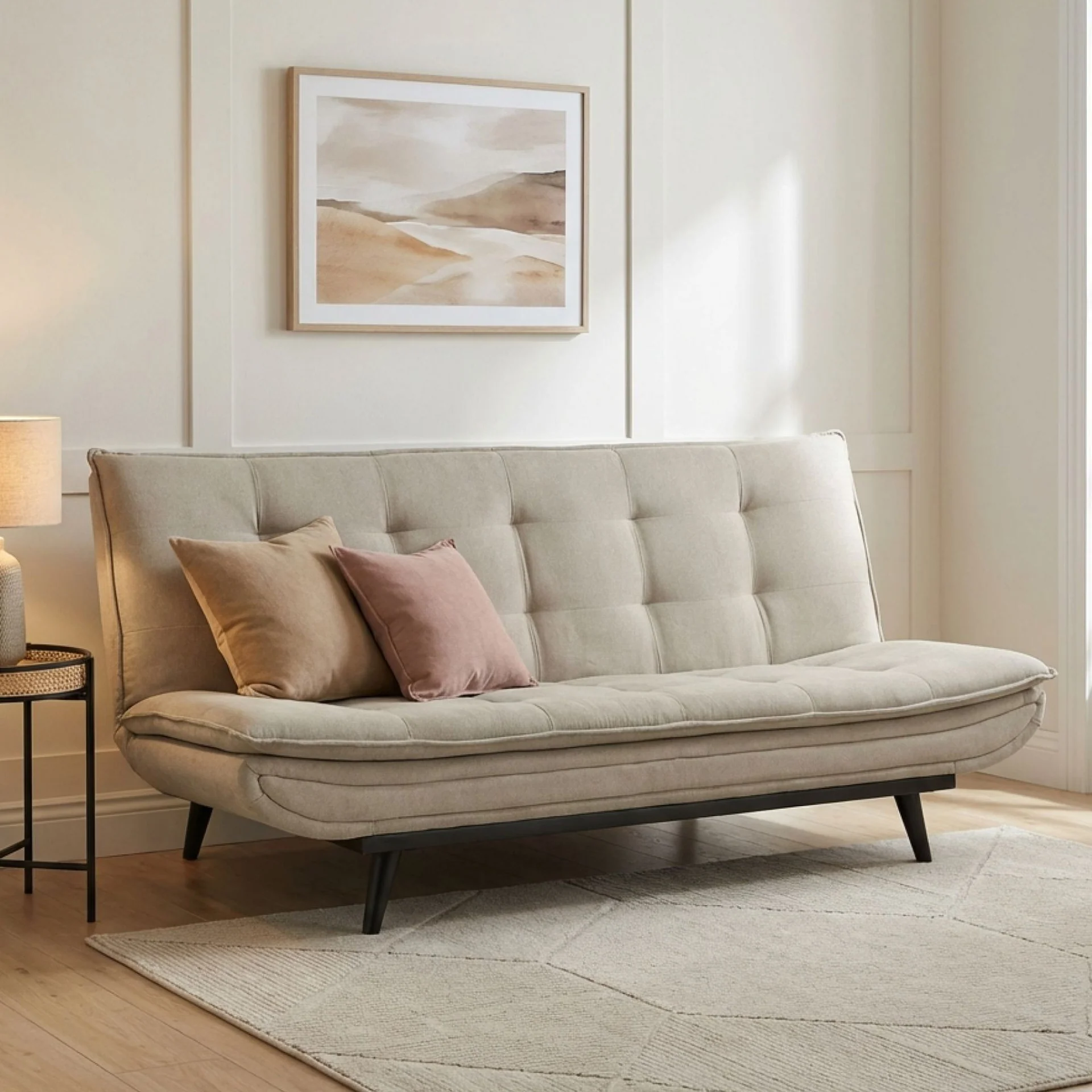 Dorking 3 Seater Sofa Bed - Taupe - Image 3