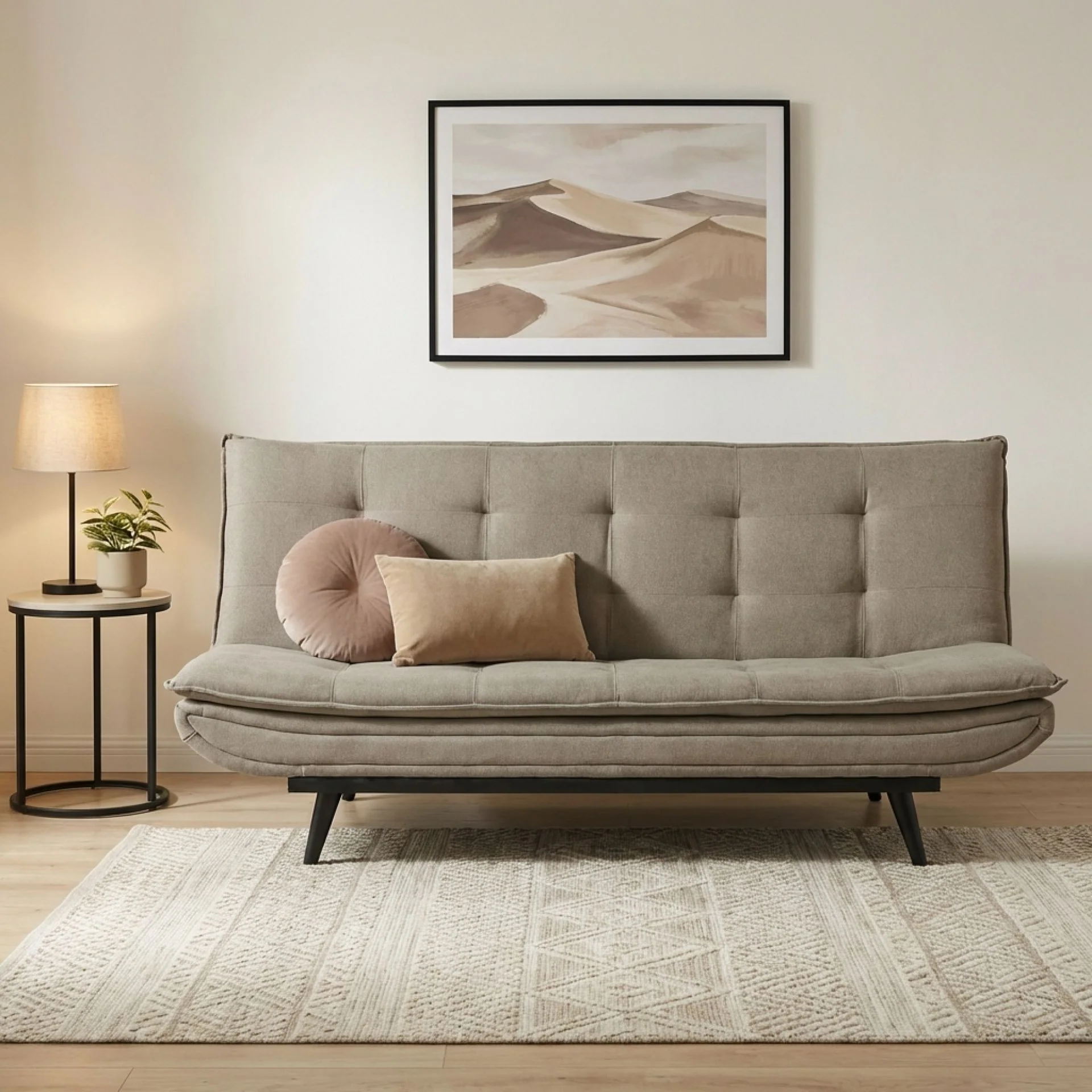 Dorking 3 Seater Sofa Bed - Taupe - Image 4