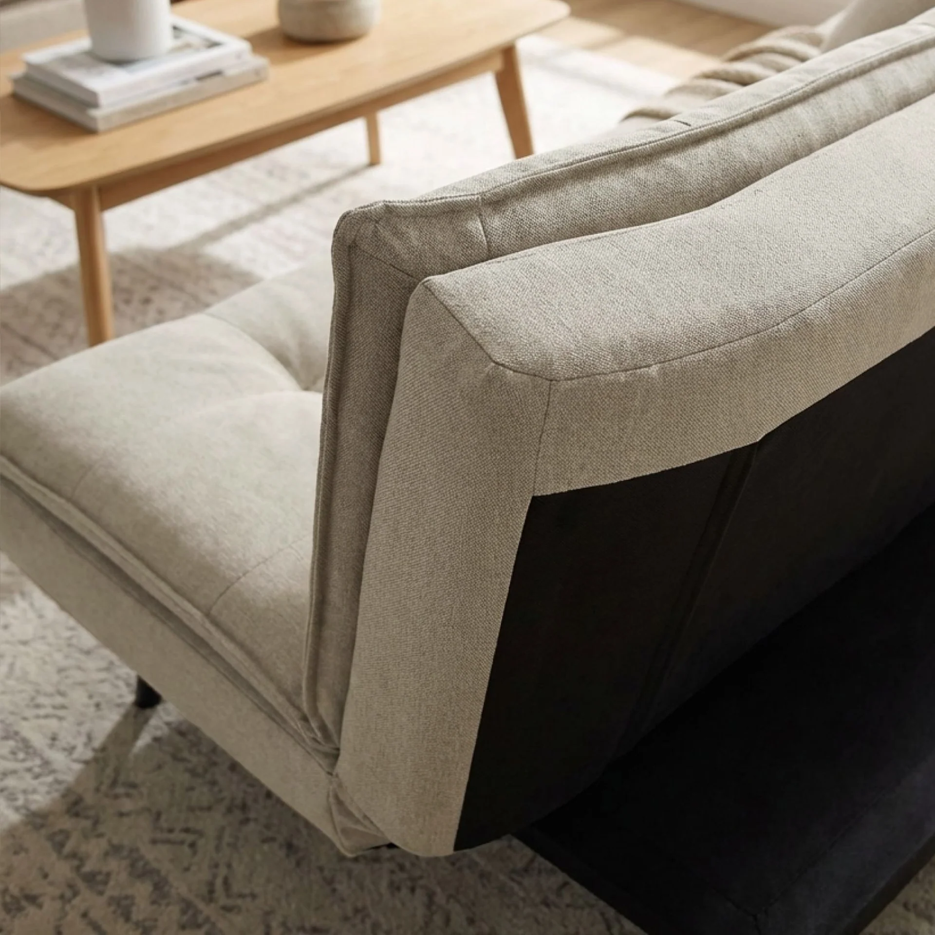Dorking 3 Seater Sofa Bed - Taupe - Image 6