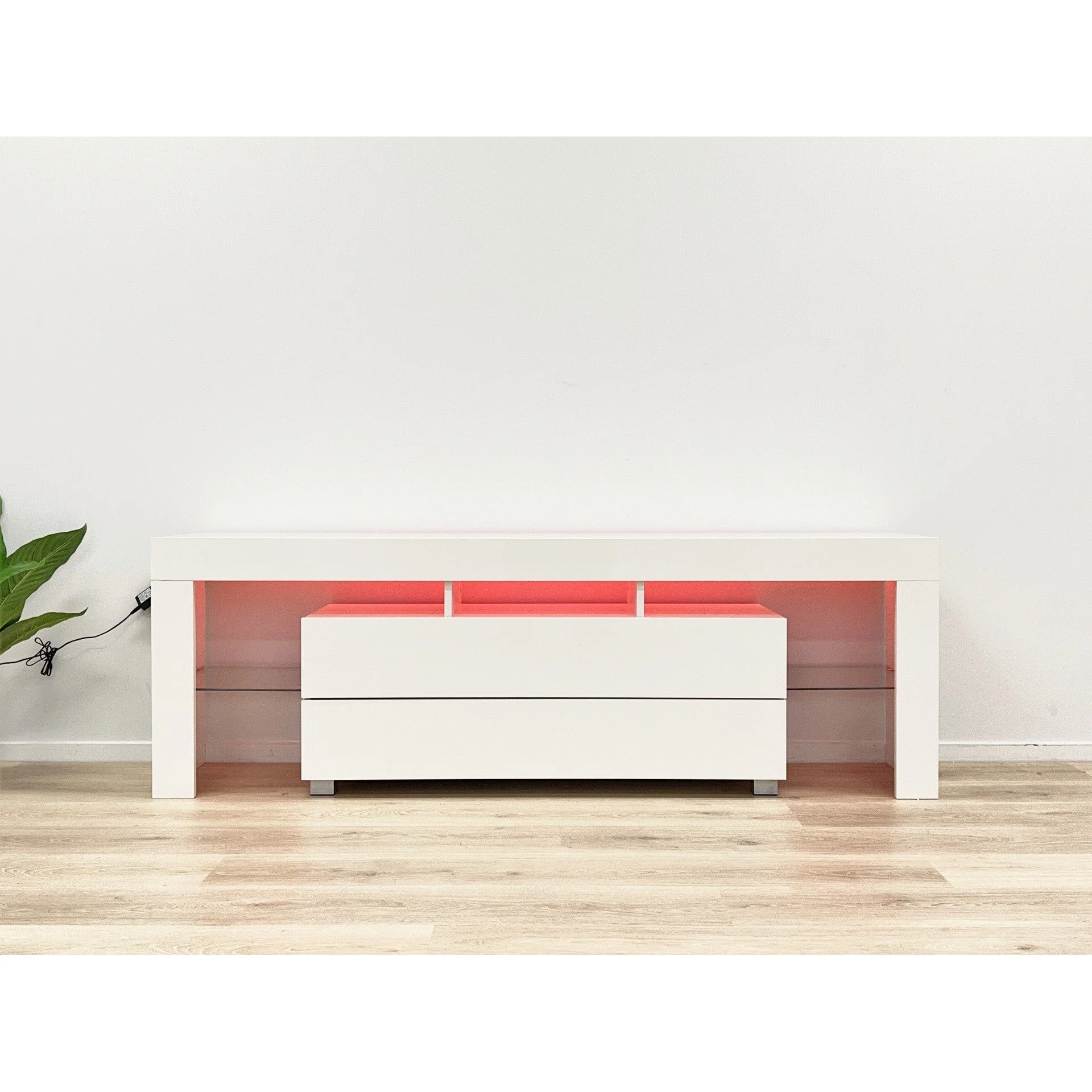 Dothan 1.6m LED Entertainment Unit - White - Image 10