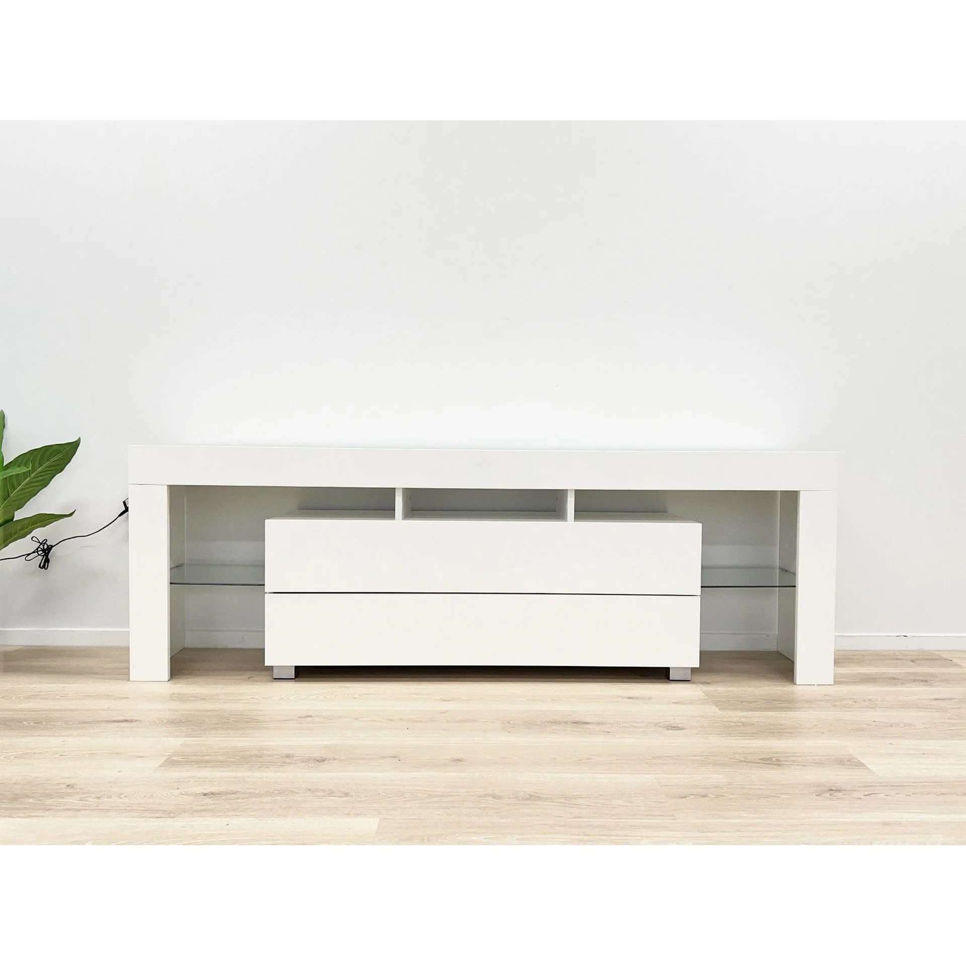 Dothan 1.6m LED Entertainment Unit - White - Image 7