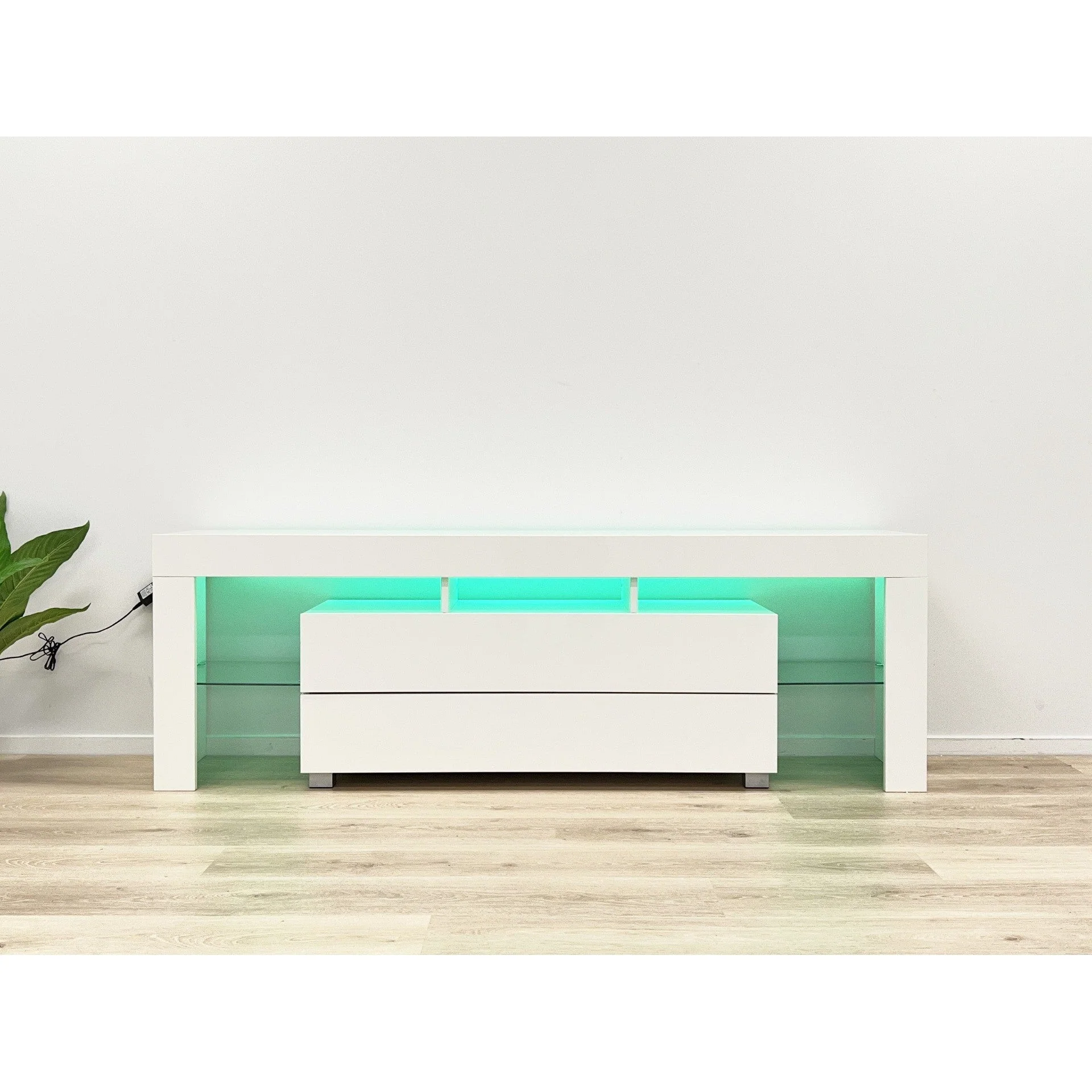 Dothan 1.6m LED Entertainment Unit - White - Image 9