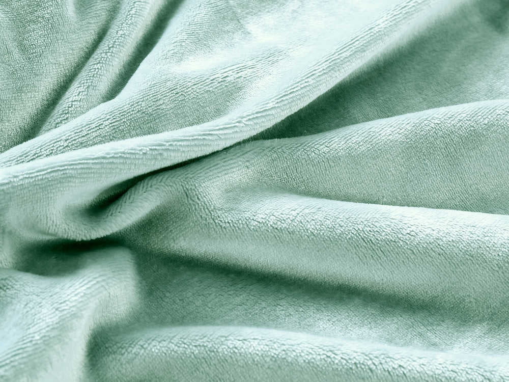 Double Layer Warm Fleece Blanket Throw Blanket - MINT GREEN - Image 3