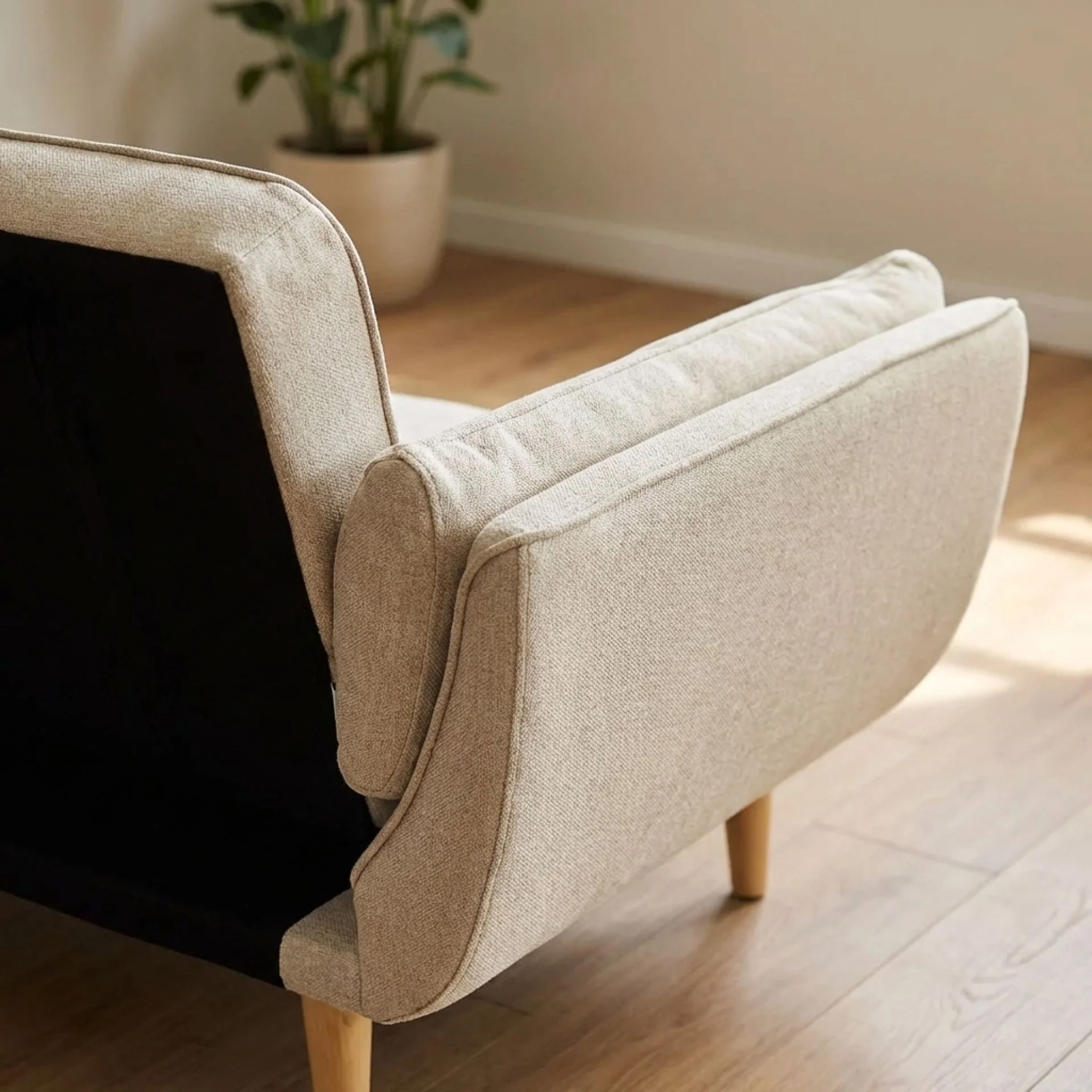 Dover 3 Seater Sofa Bed - Beige - Image 5