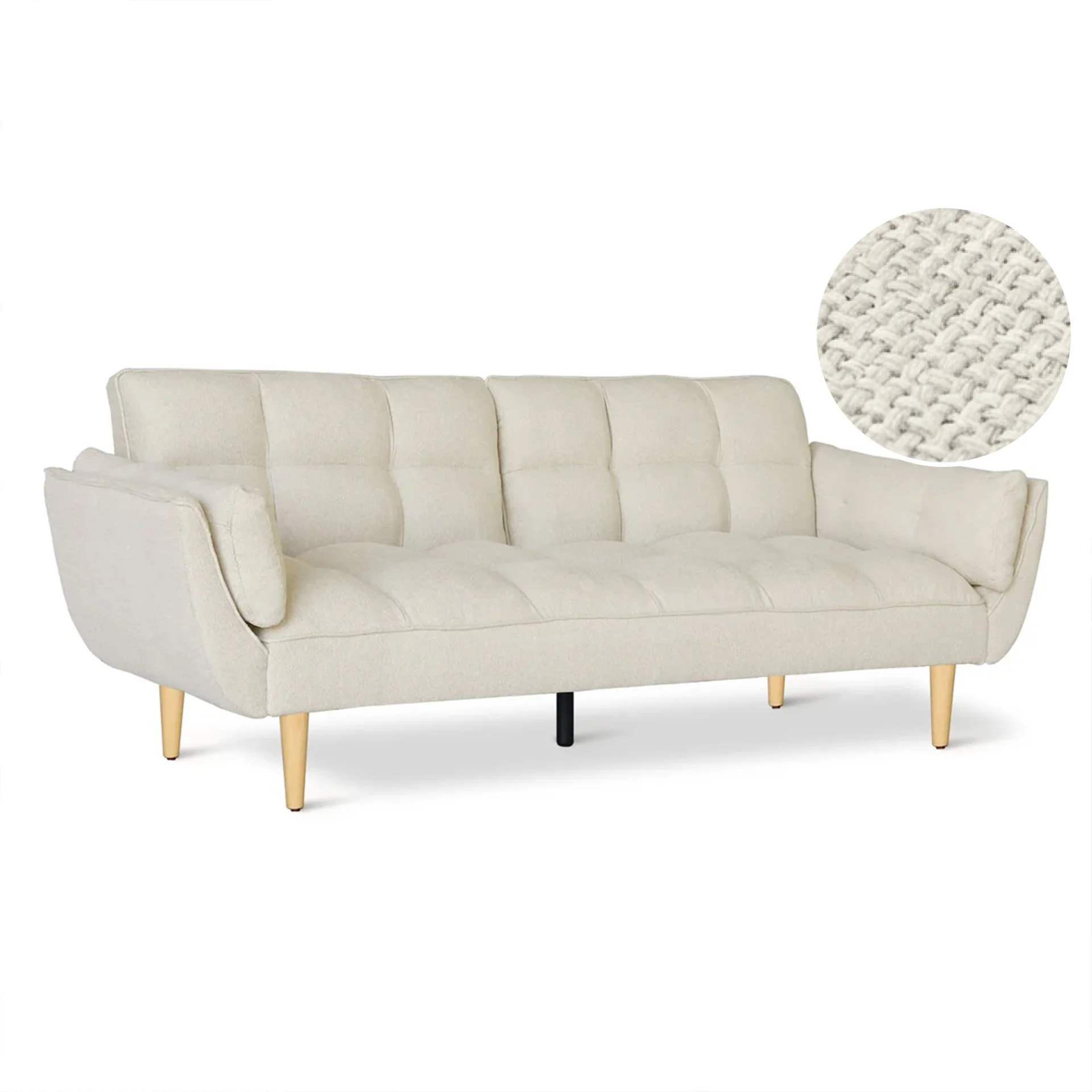 Dover 3 Seater Sofa Bed - Beige - Image 7