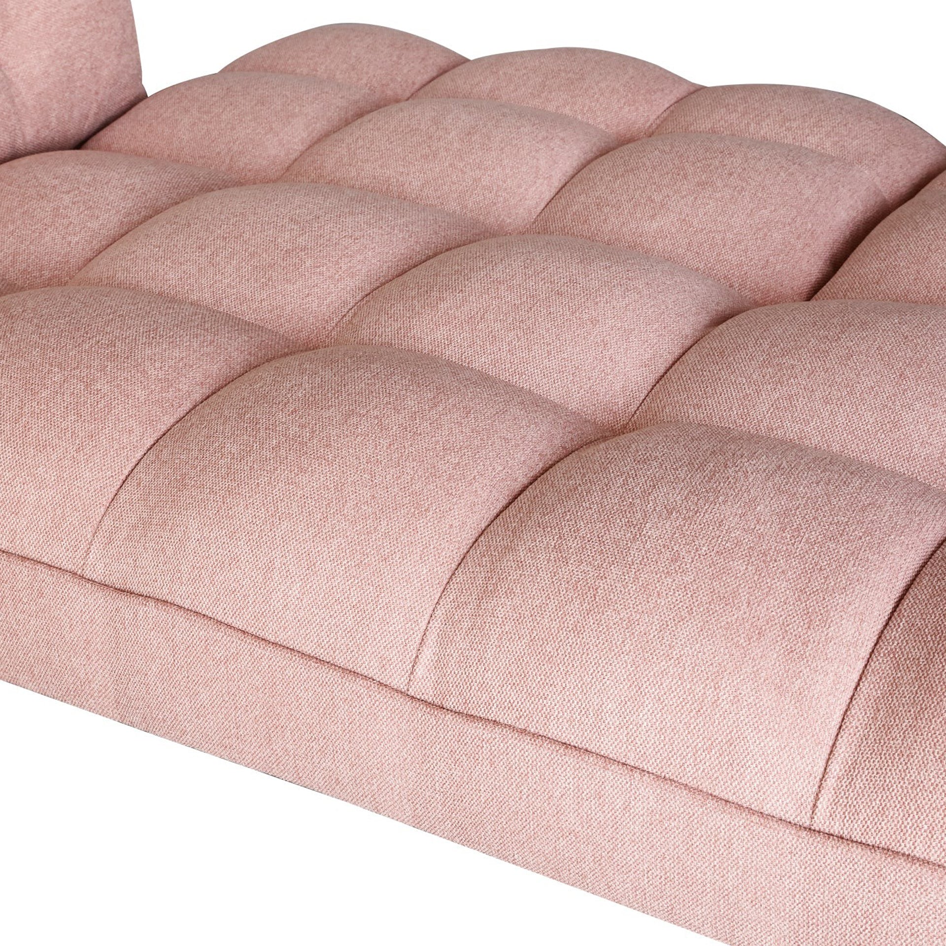 Dover 3 Seater Sofa Bed - Pink - Image 13
