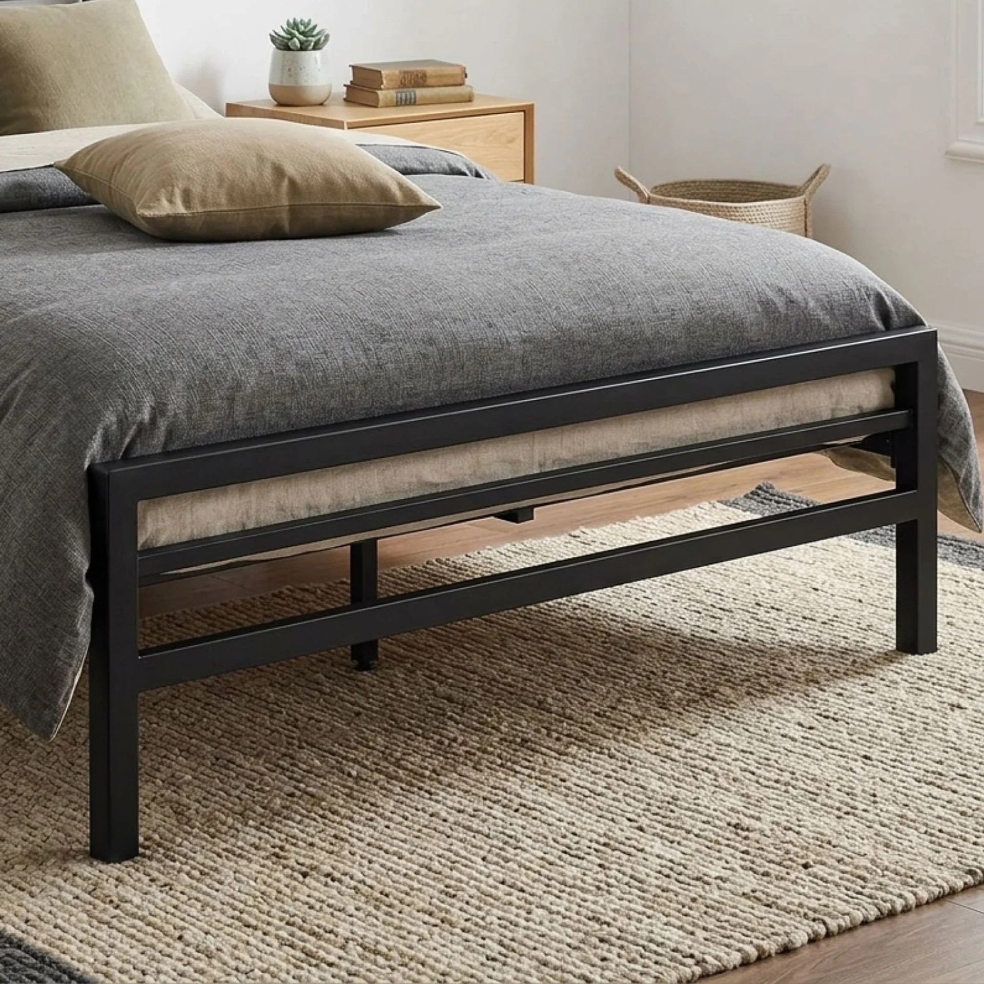 Dowe Double Metal Bed Frame - Black - Image 6