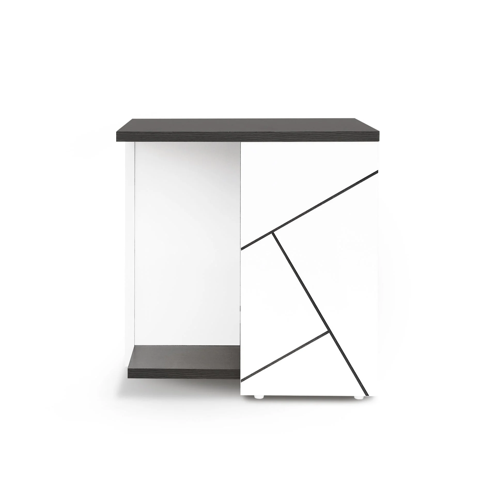 Dustin Side Table - Oak Grey + White - Image 12