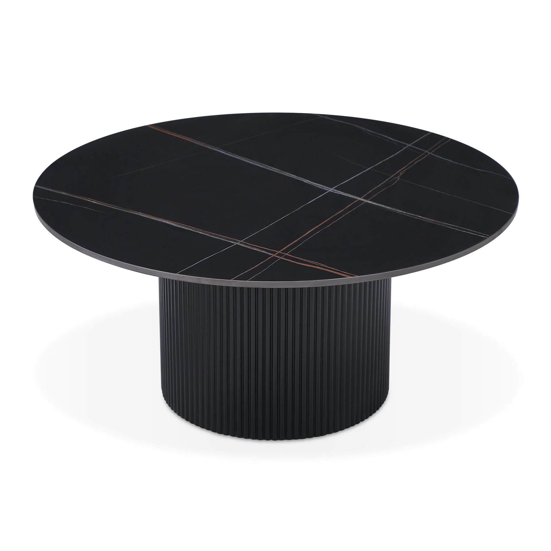 Dylan Ceramic Top Coffee Table 80cm - Black - Image 7