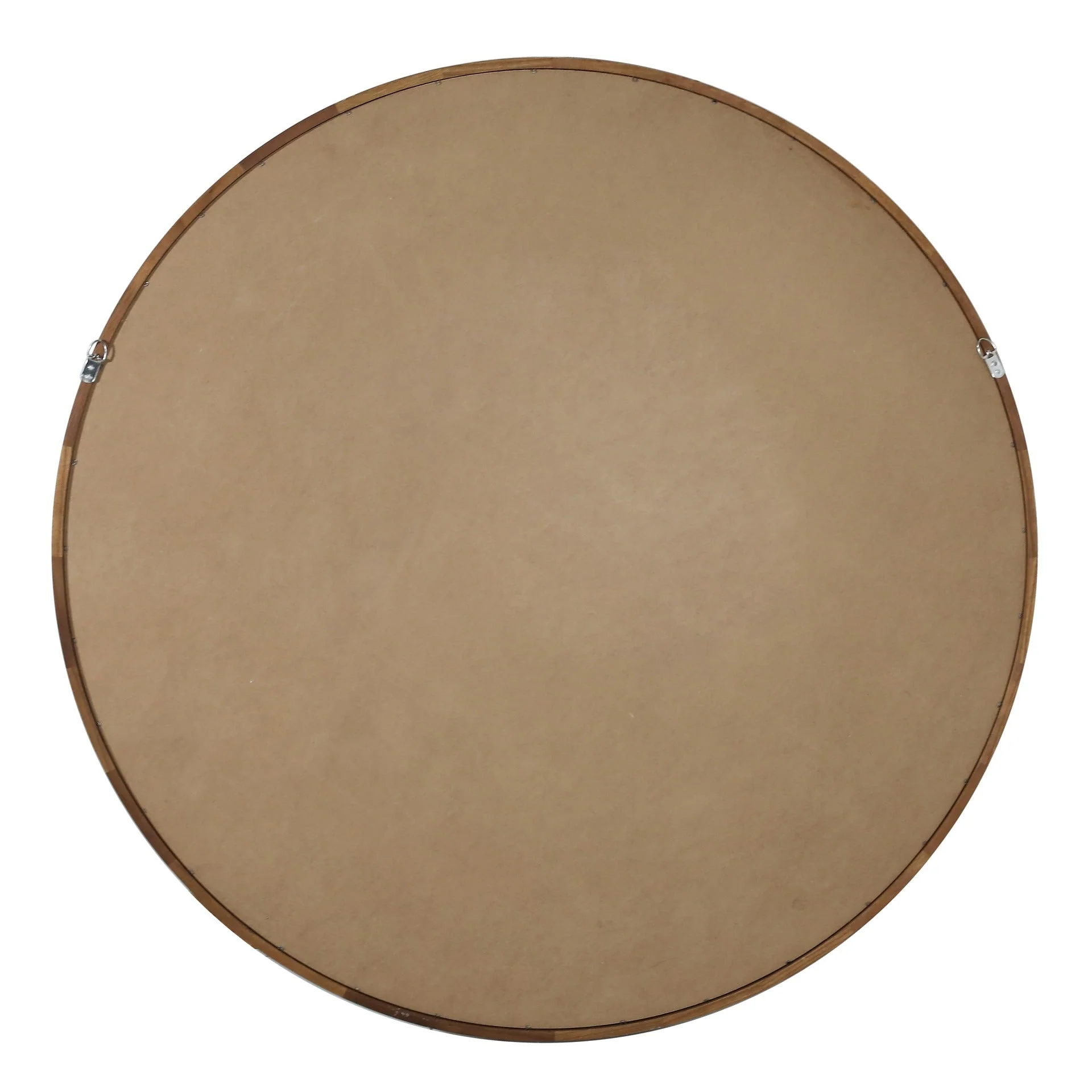 Echo Round Wooden Framed Wall Mirror 120cm - Dark Wood - Image 10