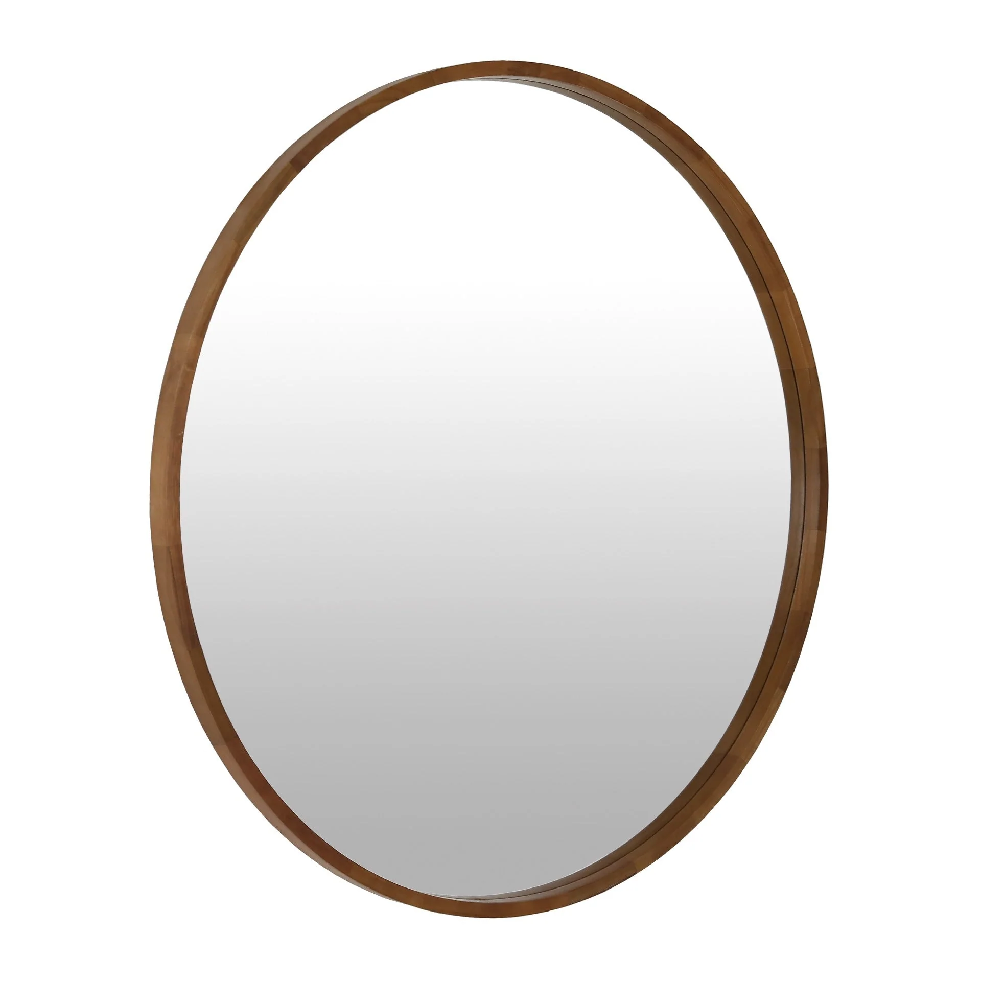 Echo Round Wooden Framed Wall Mirror 120cm - Dark Wood - Image 8