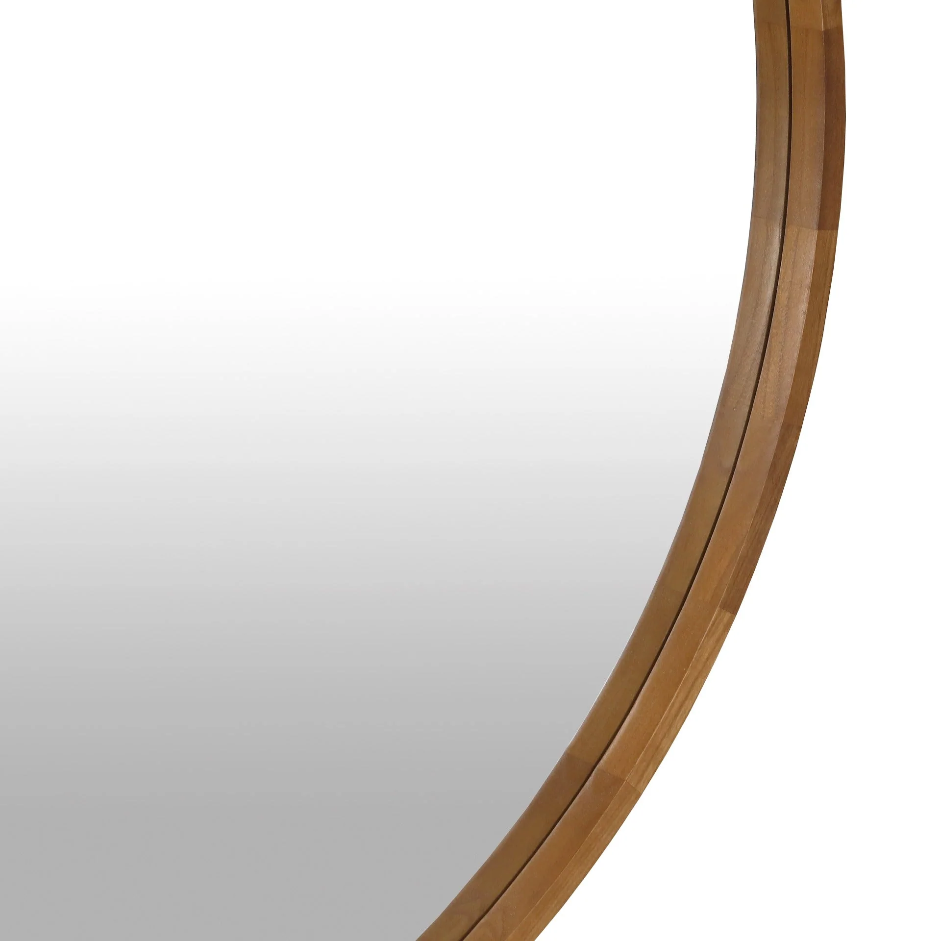 Echo Round Wooden Framed Wall Mirror 120cm - Dark Wood - Image 9