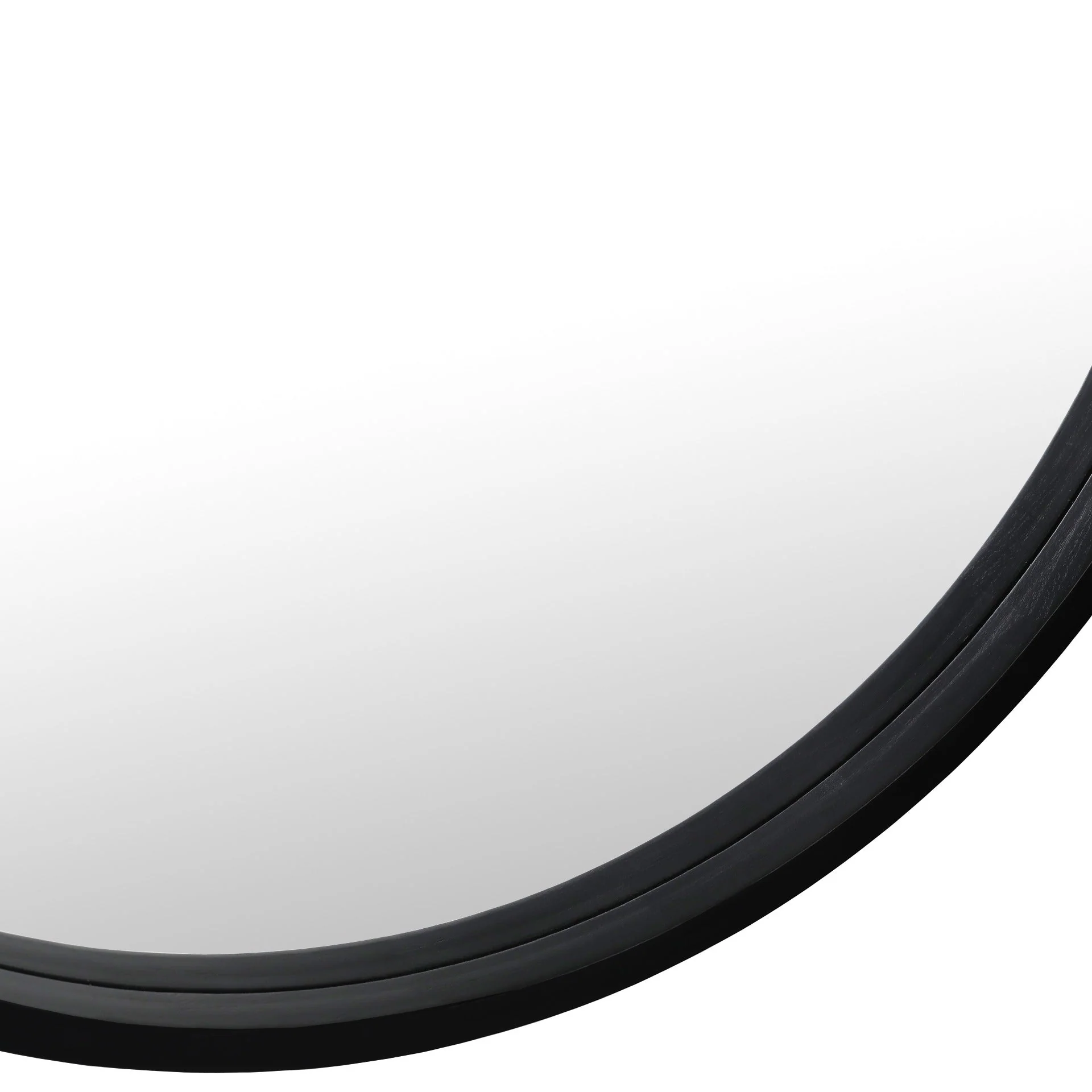 Echo Round Wooden Framed Wall Mirror 60cm - Black - Image 10