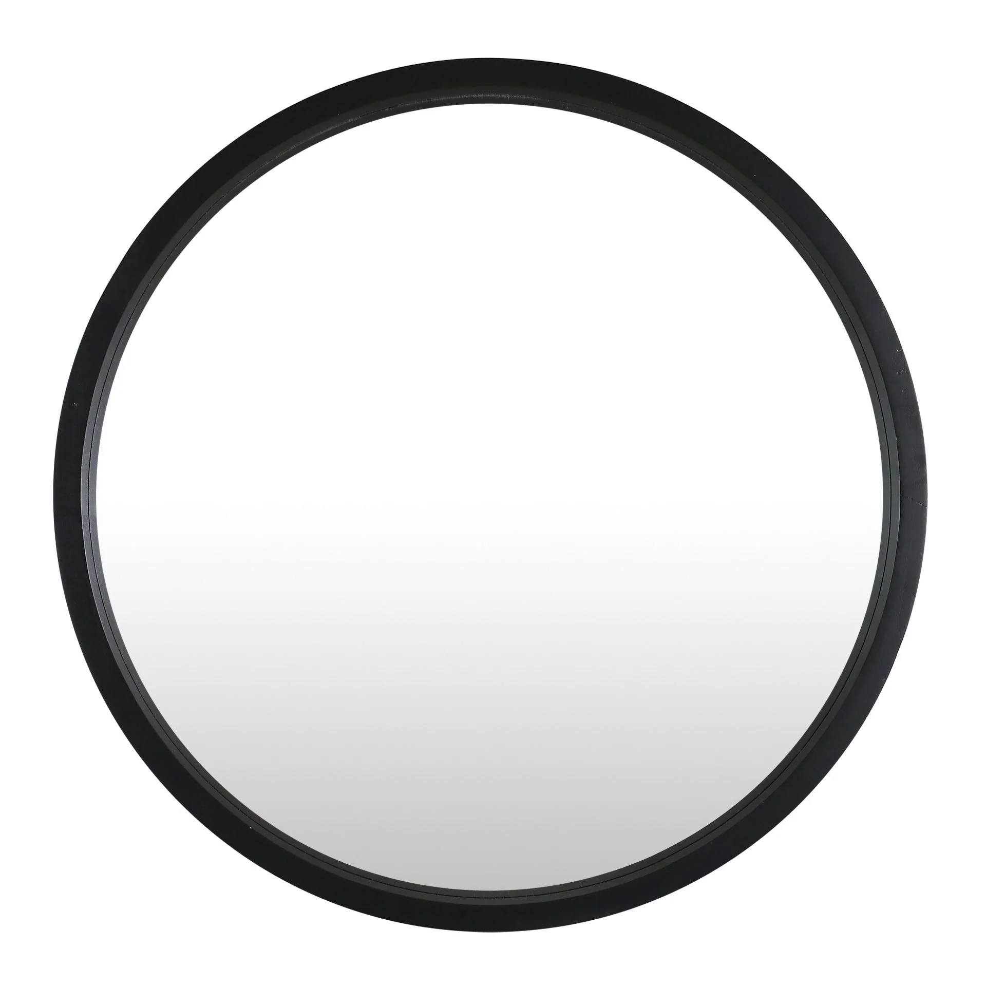 Echo Round Wooden Framed Wall Mirror 60cm - Black - Image 6