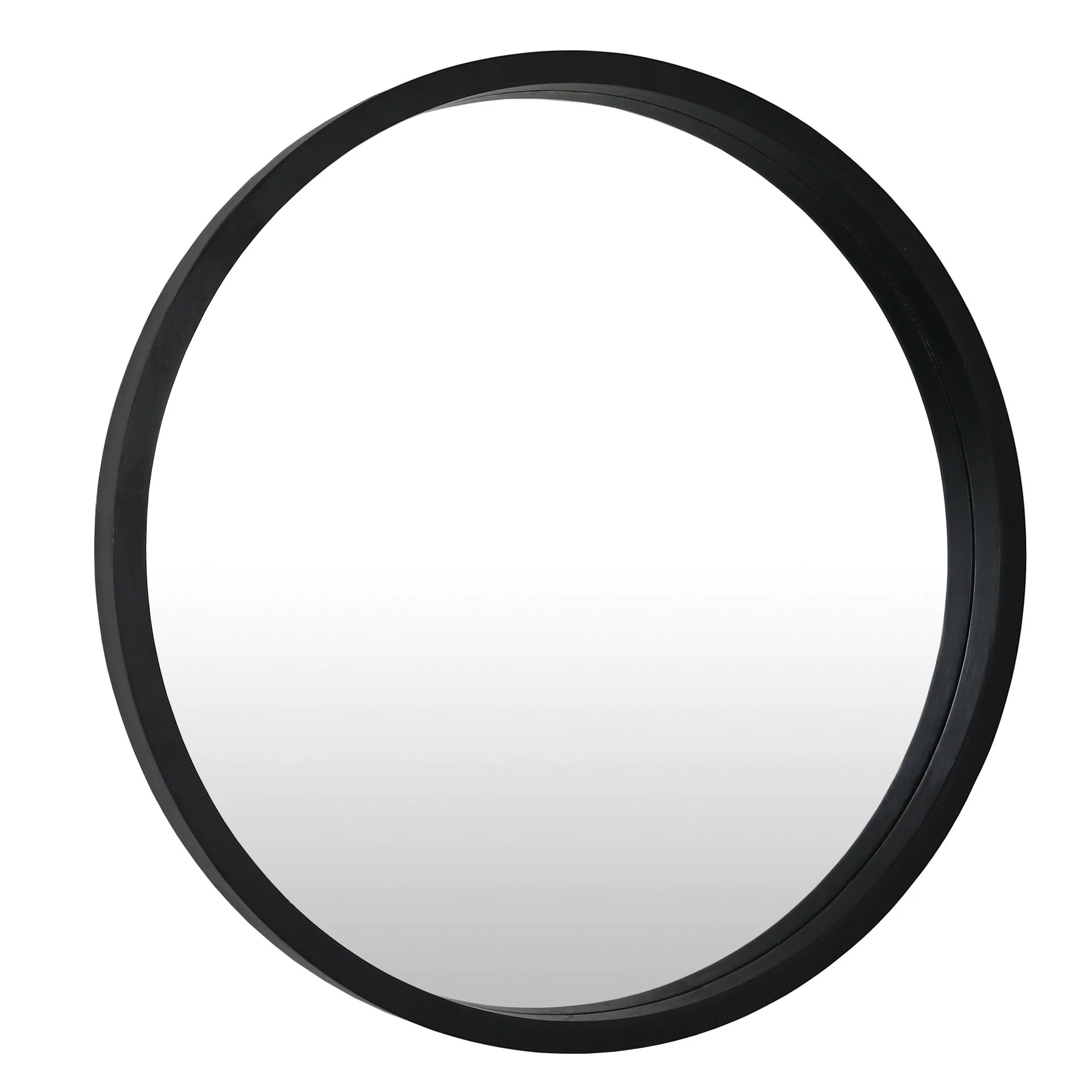Echo Round Wooden Framed Wall Mirror 60cm - Black - Image 7