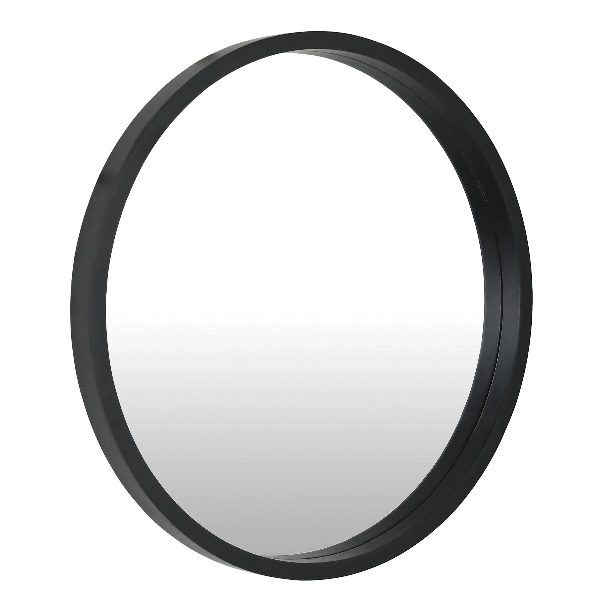 Echo Round Wooden Framed Wall Mirror 60cm - Black - Image 8