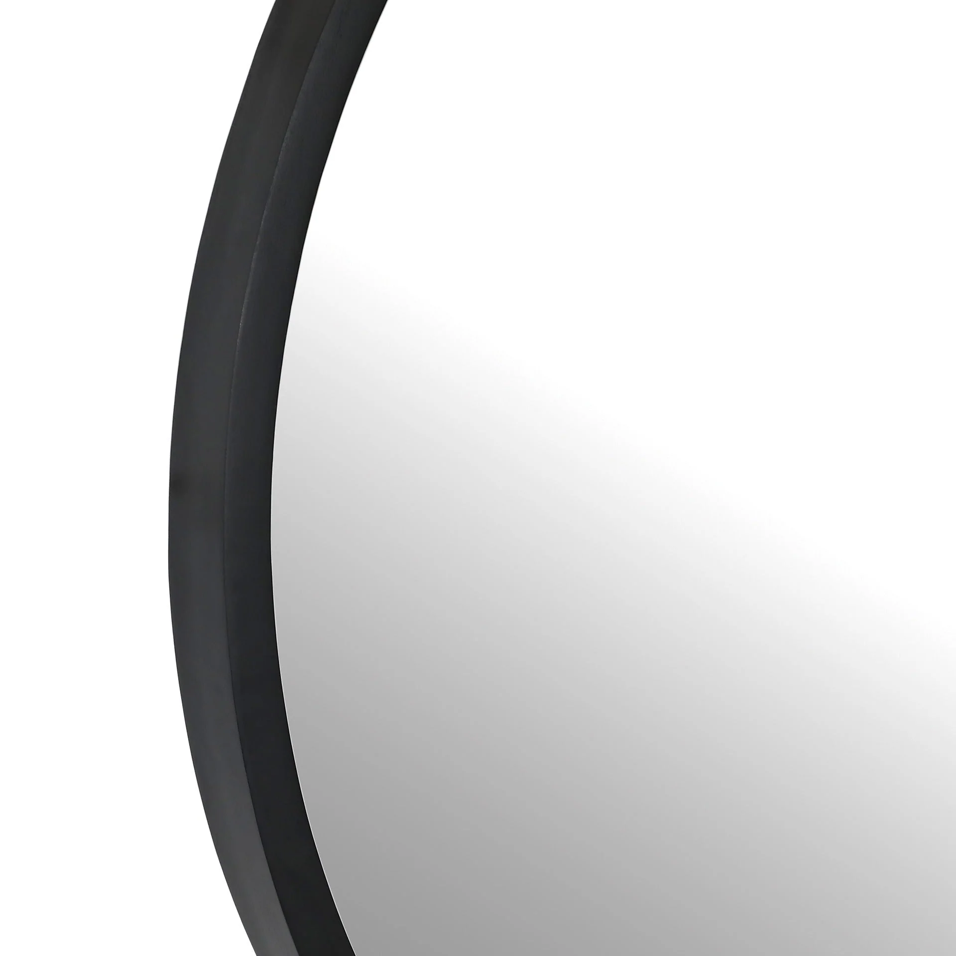 Echo Round Wooden Framed Wall Mirror 60cm - Black - Image 9