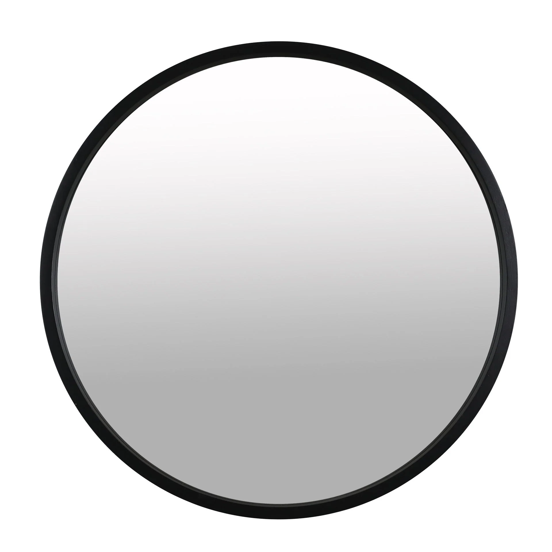 Echo Round Wooden Framed Wall Mirror 80cm - Black - Image 6