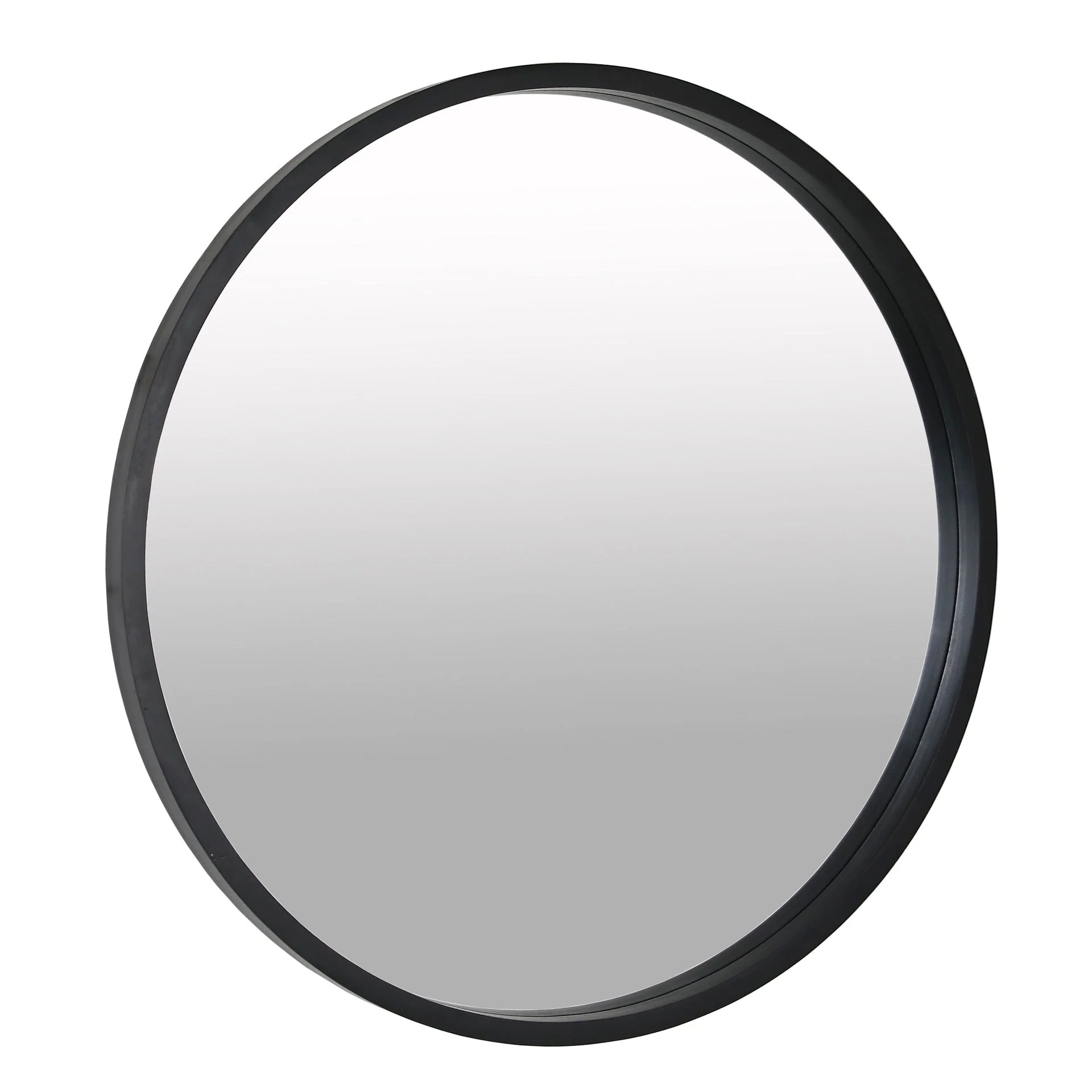 Echo Round Wooden Framed Wall Mirror 80cm - Black - Image 7