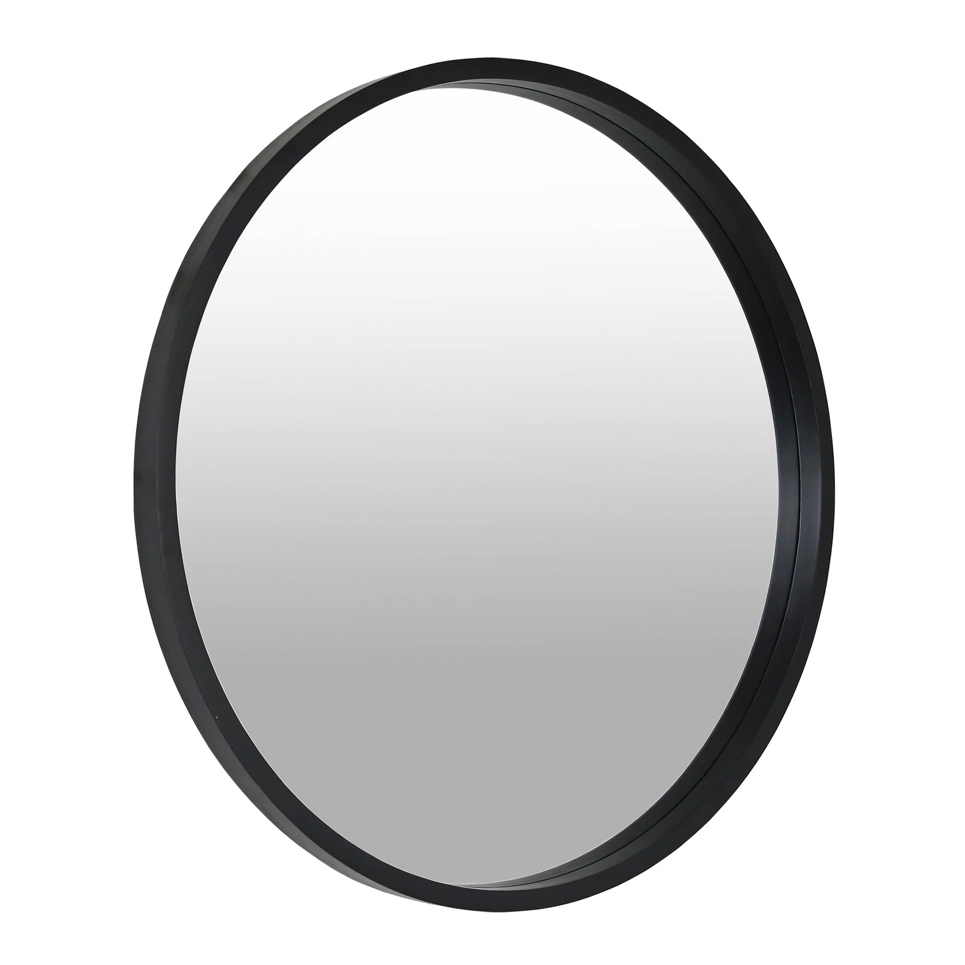 Echo Round Wooden Framed Wall Mirror 80cm - Black - Image 8
