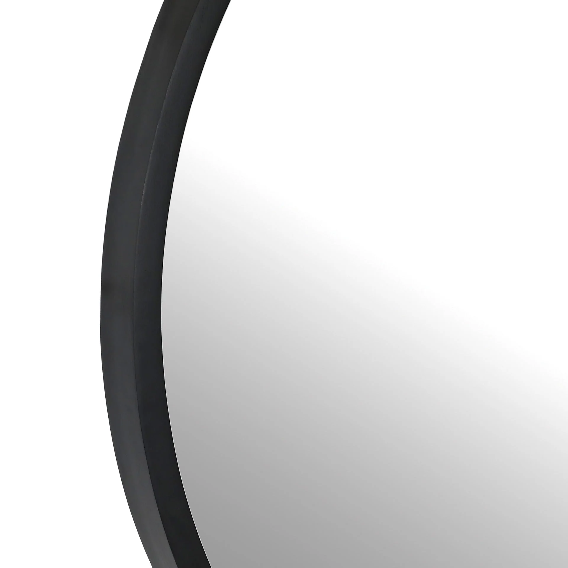 Echo Round Wooden Framed Wall Mirror 80cm - Black - Image 9