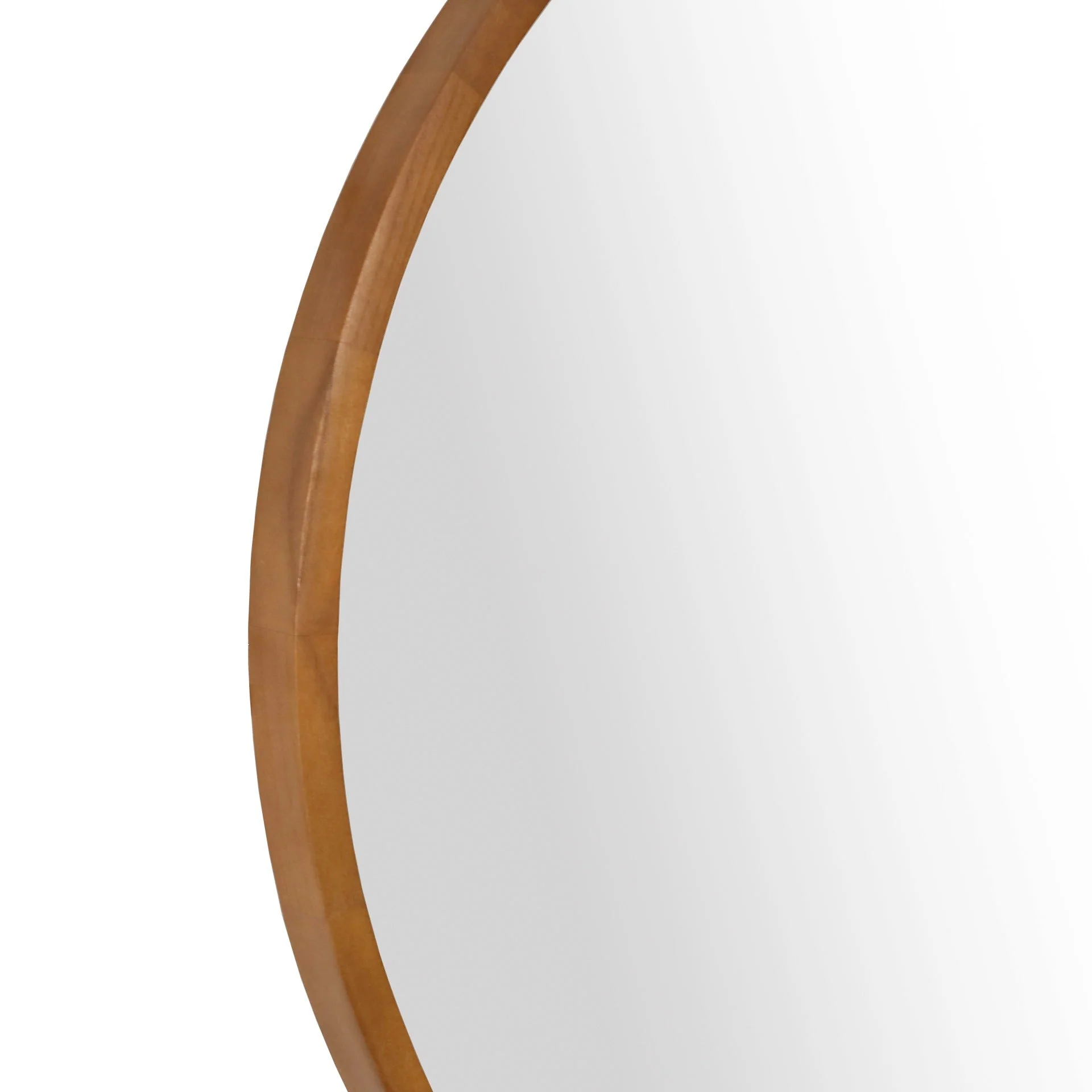 Echo Round Wooden Framed Wall Mirror 80cm - Dark Wood - Image 10