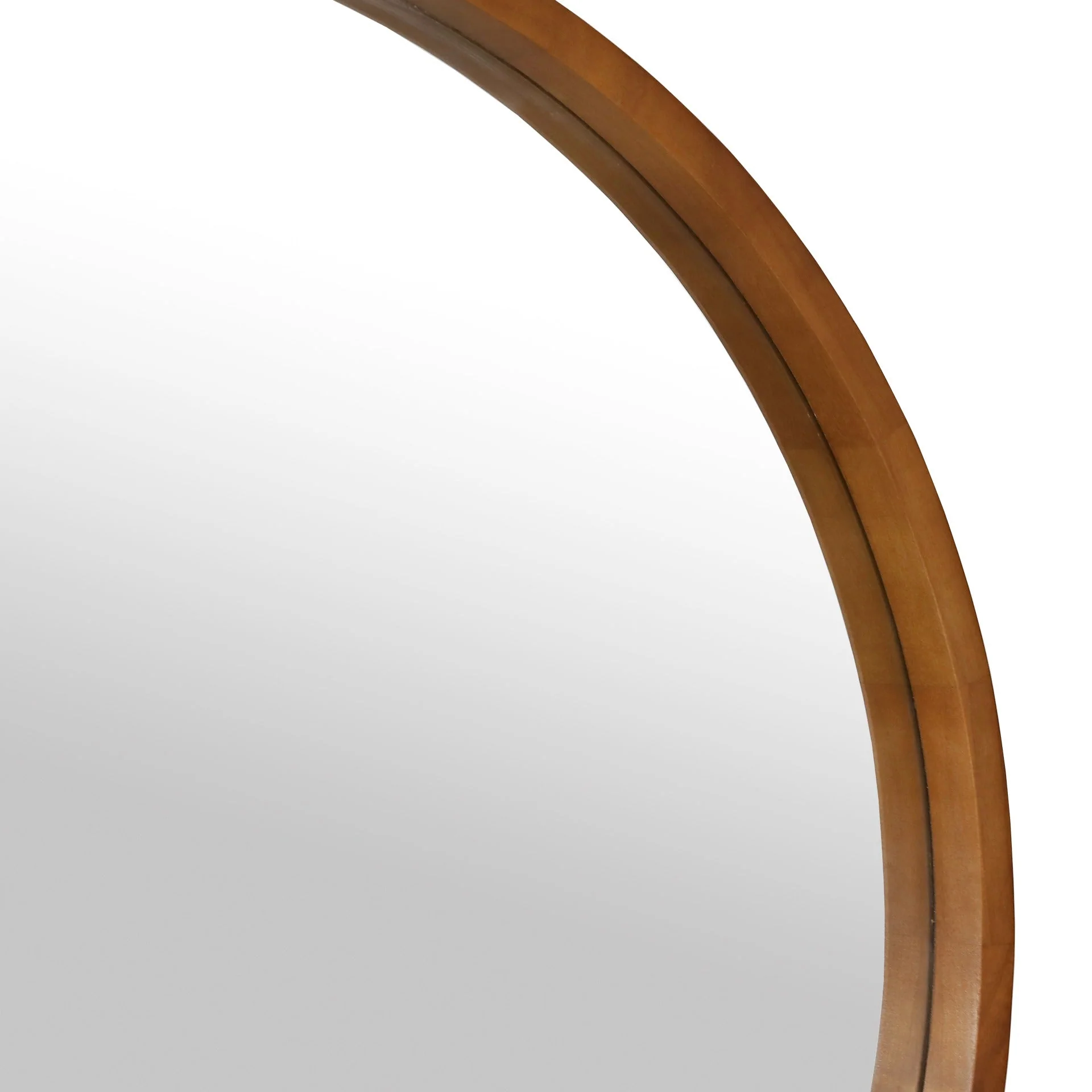 Echo Round Wooden Framed Wall Mirror 80cm - Dark Wood - Image 11