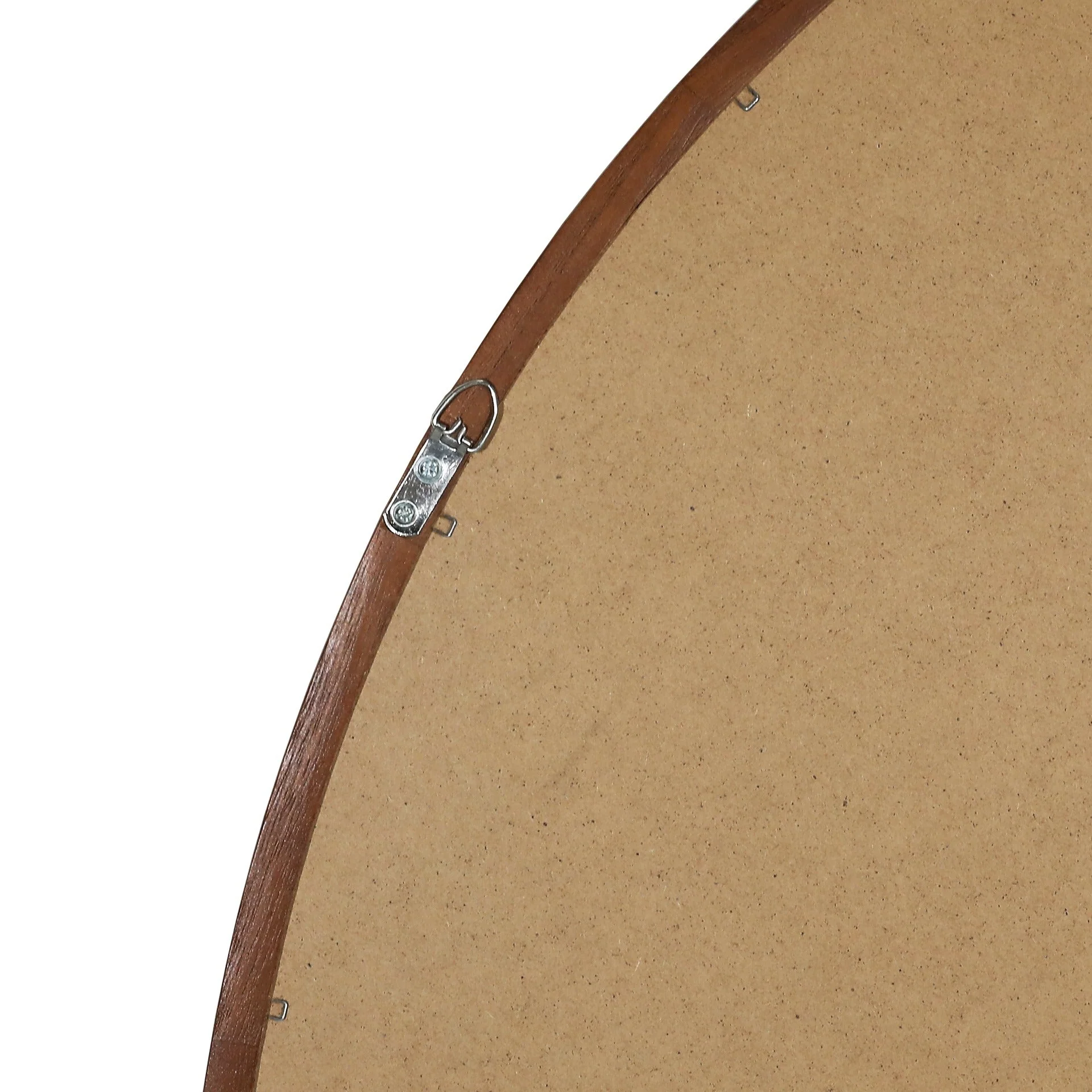 Echo Round Wooden Framed Wall Mirror 80cm - Dark Wood - Image 12