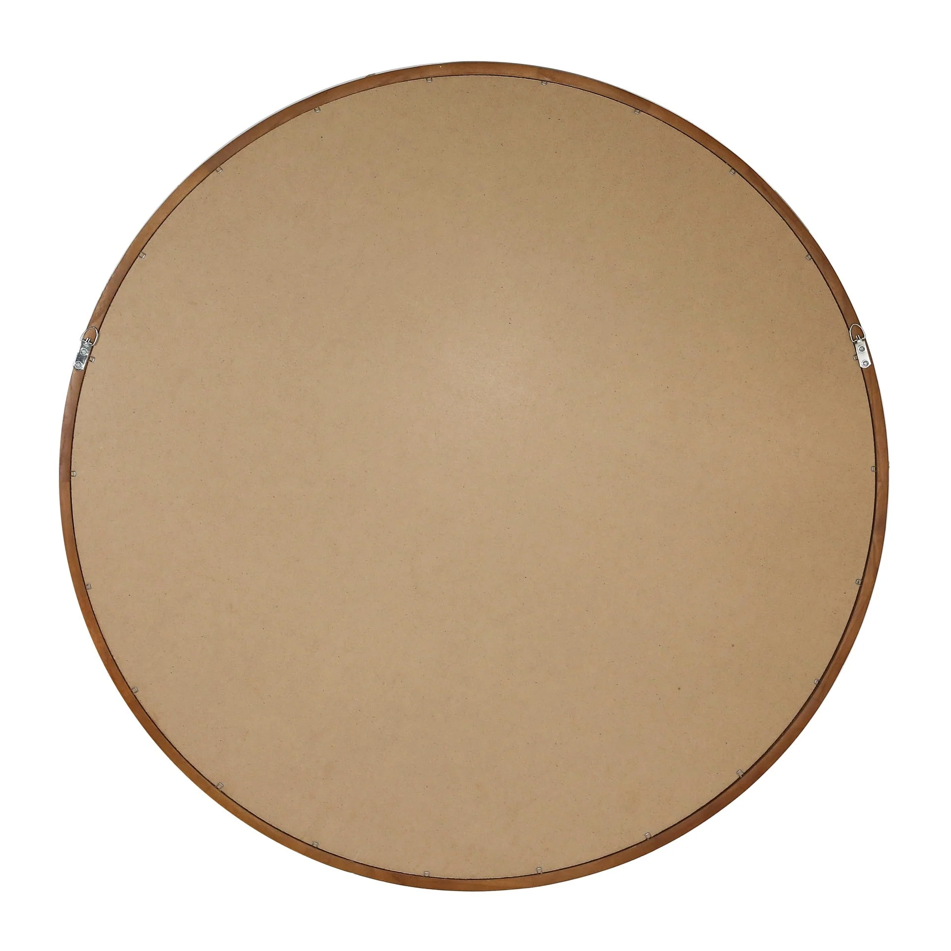 Echo Round Wooden Framed Wall Mirror 80cm - Dark Wood - Image 13