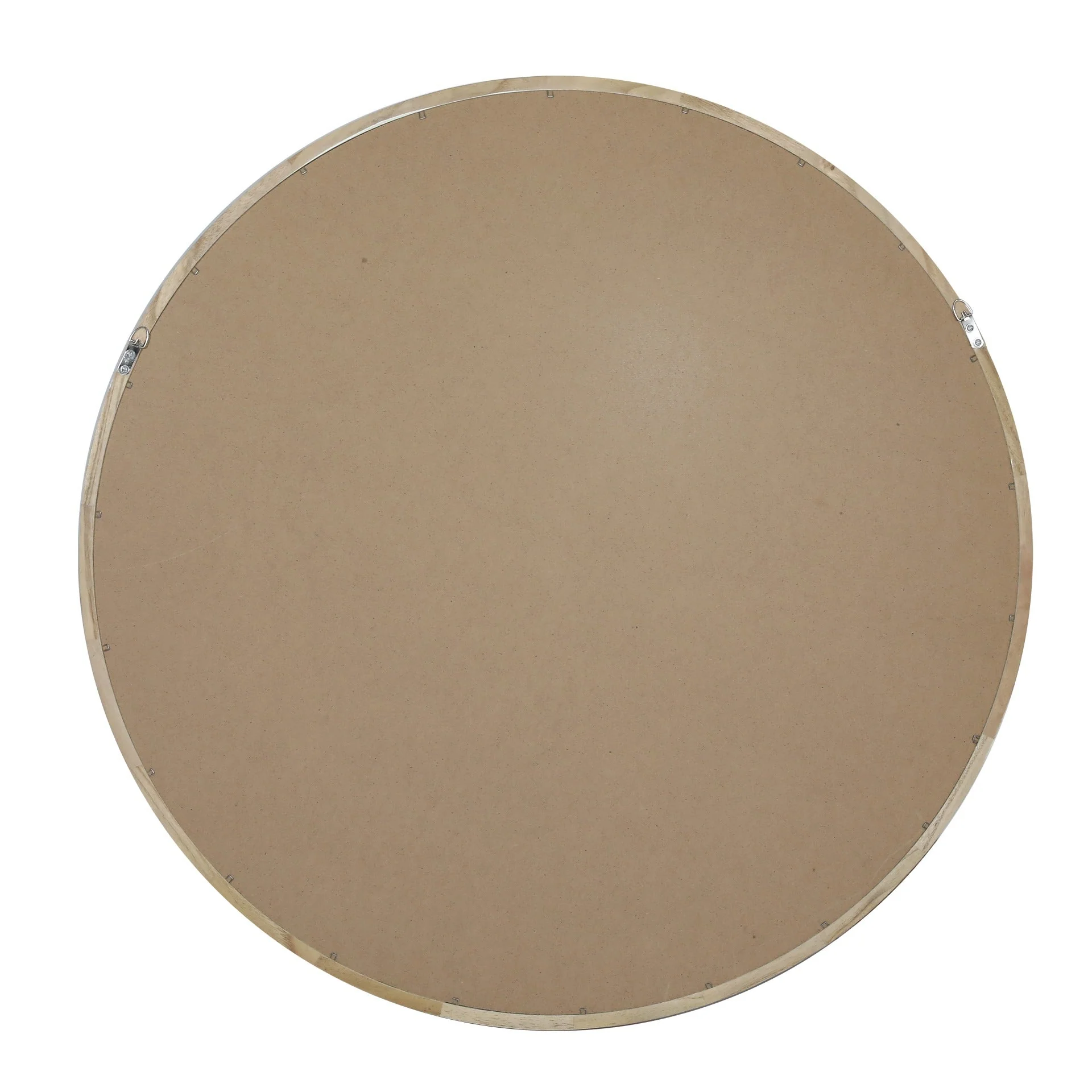 Echo Round Wooden Framed Wall Mirror 80cm - Light Wood - Image 13