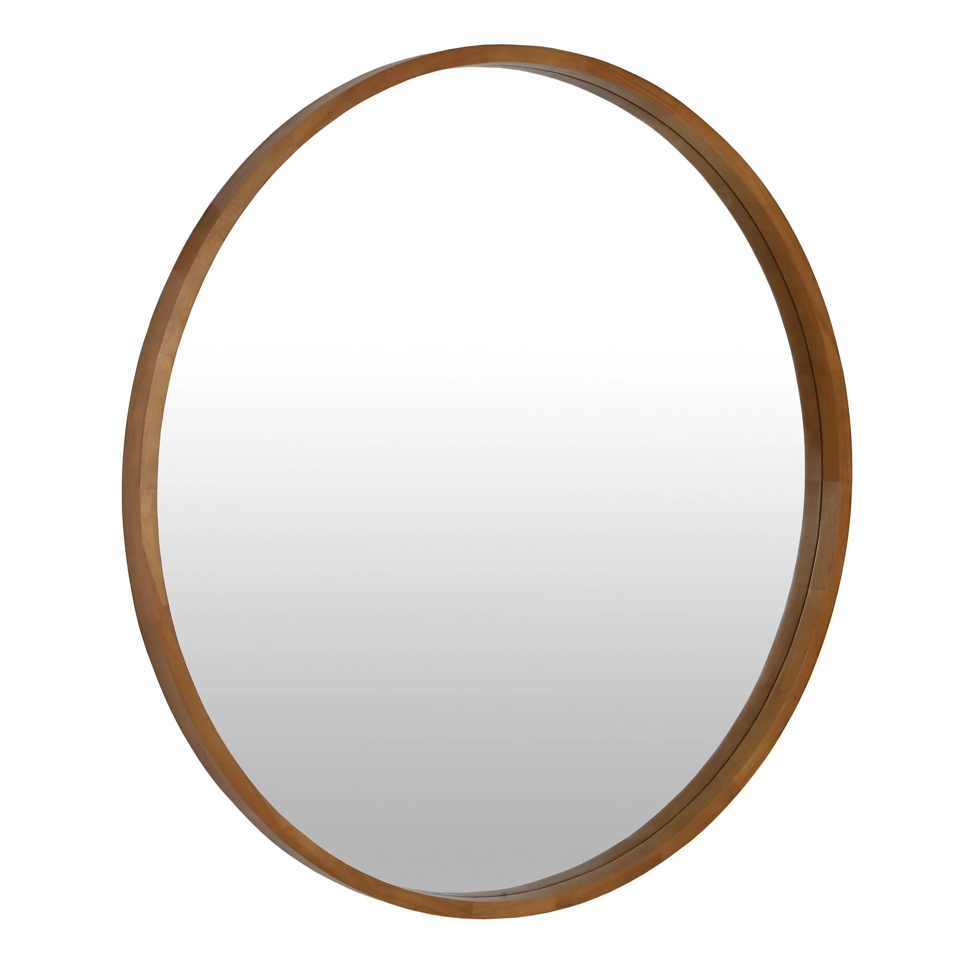 Echo Round Wooden Framed Wall Mirror 95cm - Dark Wood - Image 10
