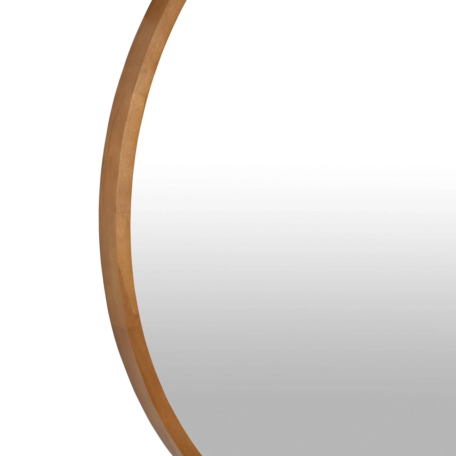 Echo Round Wooden Framed Wall Mirror 95cm - Dark Wood - Image 11