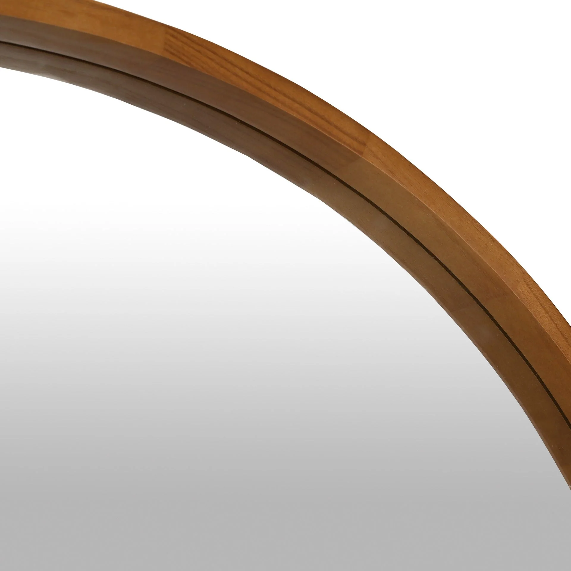 Echo Round Wooden Framed Wall Mirror 95cm - Dark Wood - Image 12